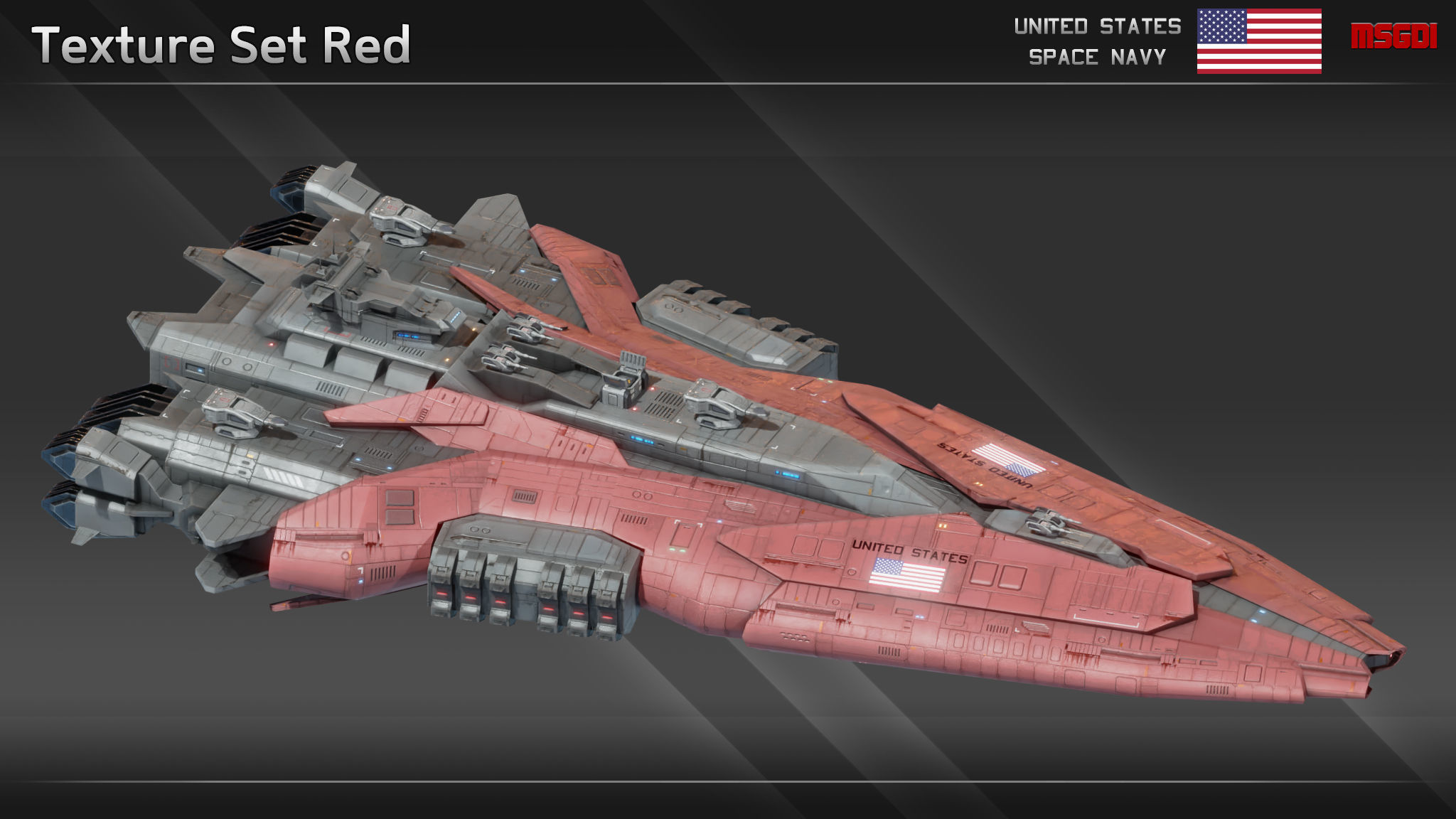 USSN Farragut Class Destroyer Low-poly 3D model_14