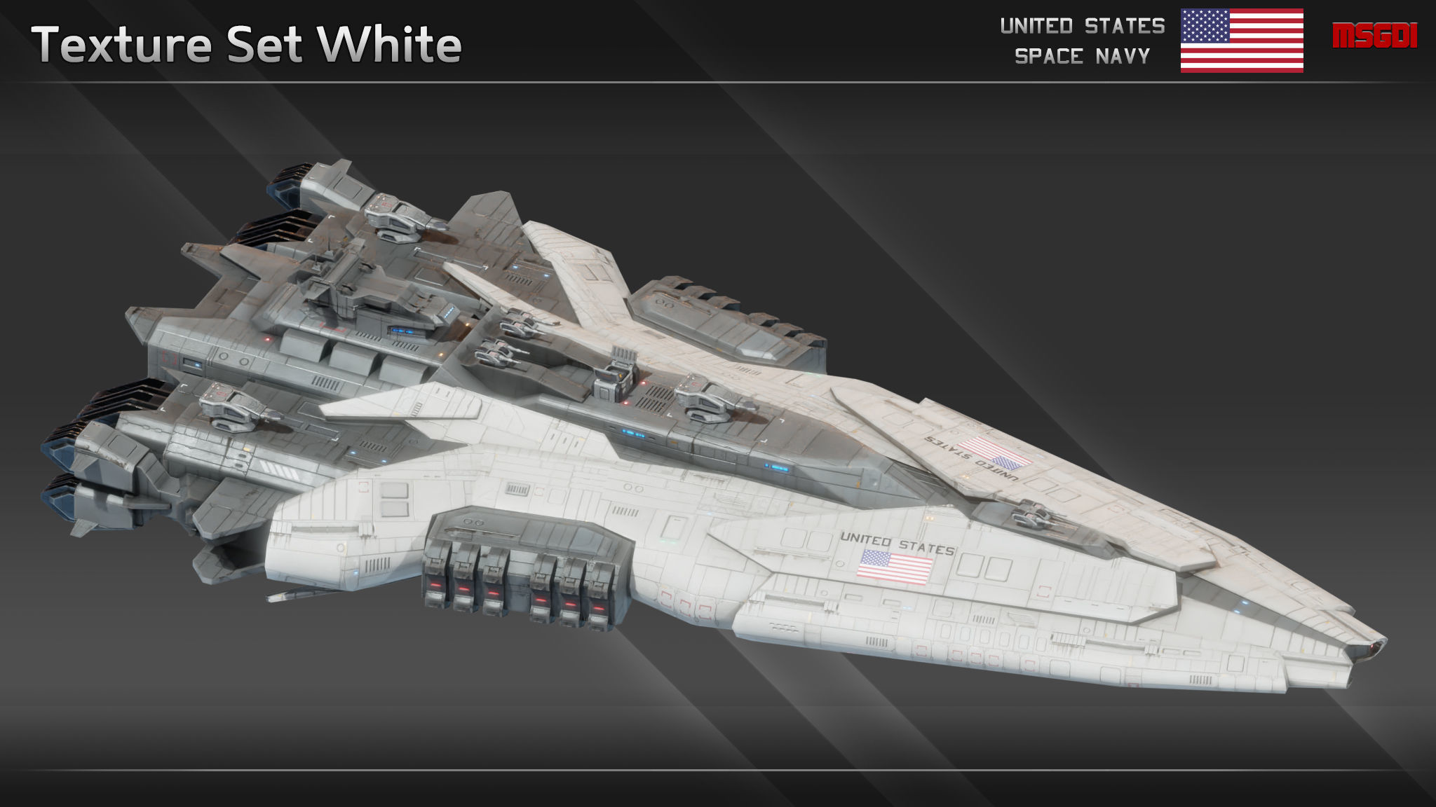 USSN Farragut Class Destroyer Low-poly 3D model_15