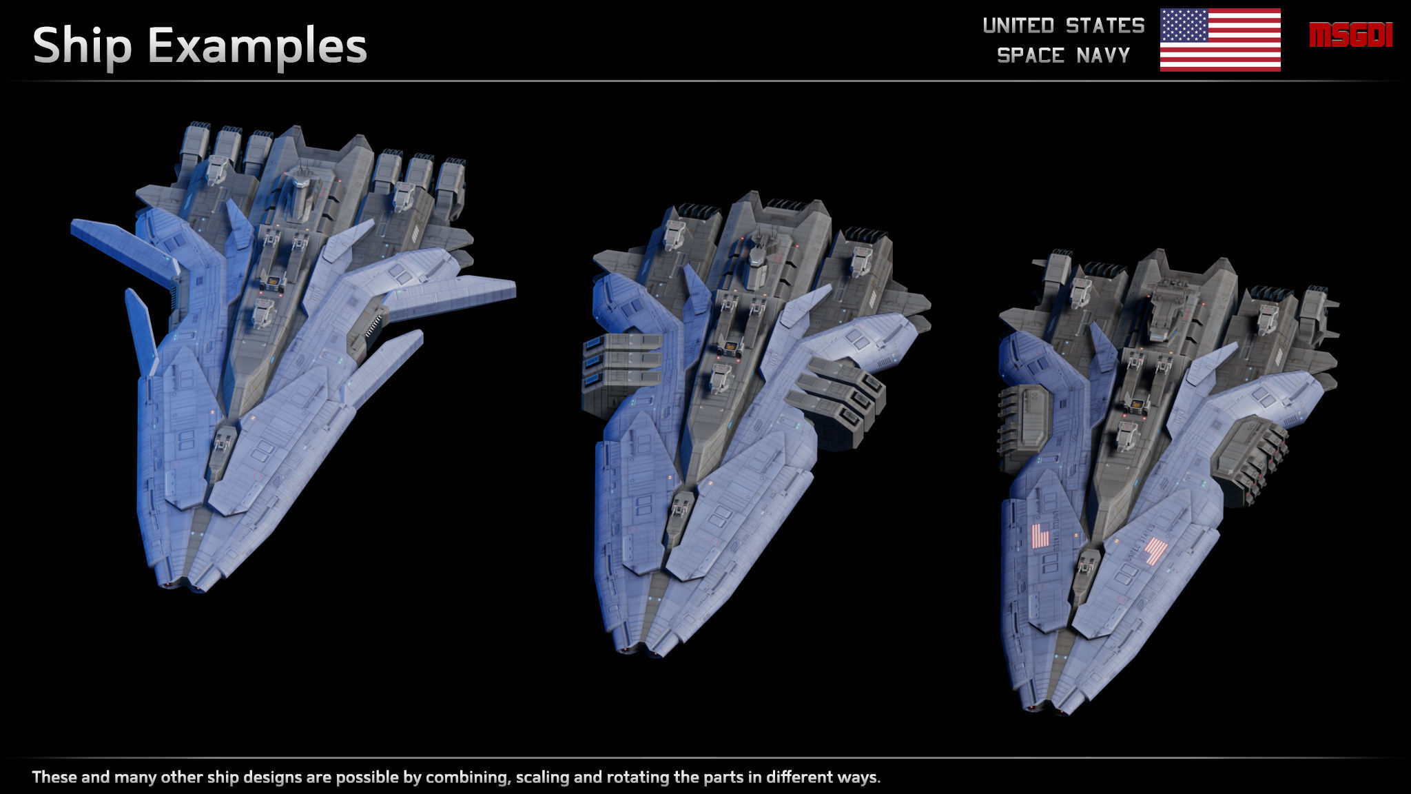 USSN Farragut Class Destroyer Low-poly 3D model_2