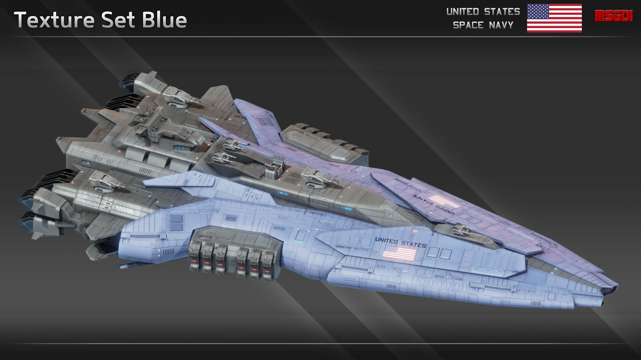 USSN Farragut Class Destroyer Low-poly 3D model_12