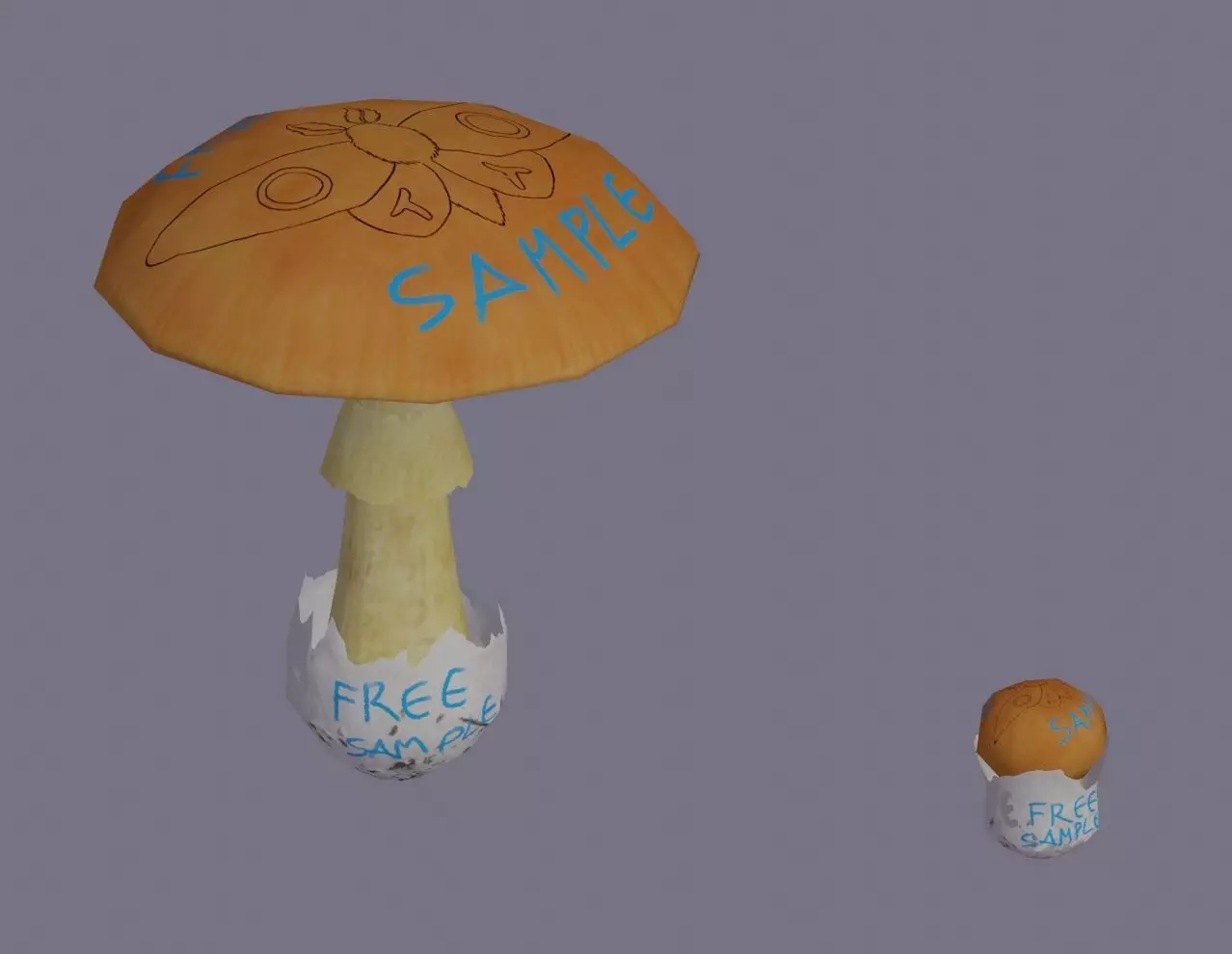 Amanita pack free sample Free low-poly 3D model_0