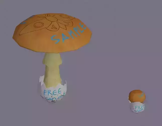 Amanita pack free sample Free low-poly 3D model