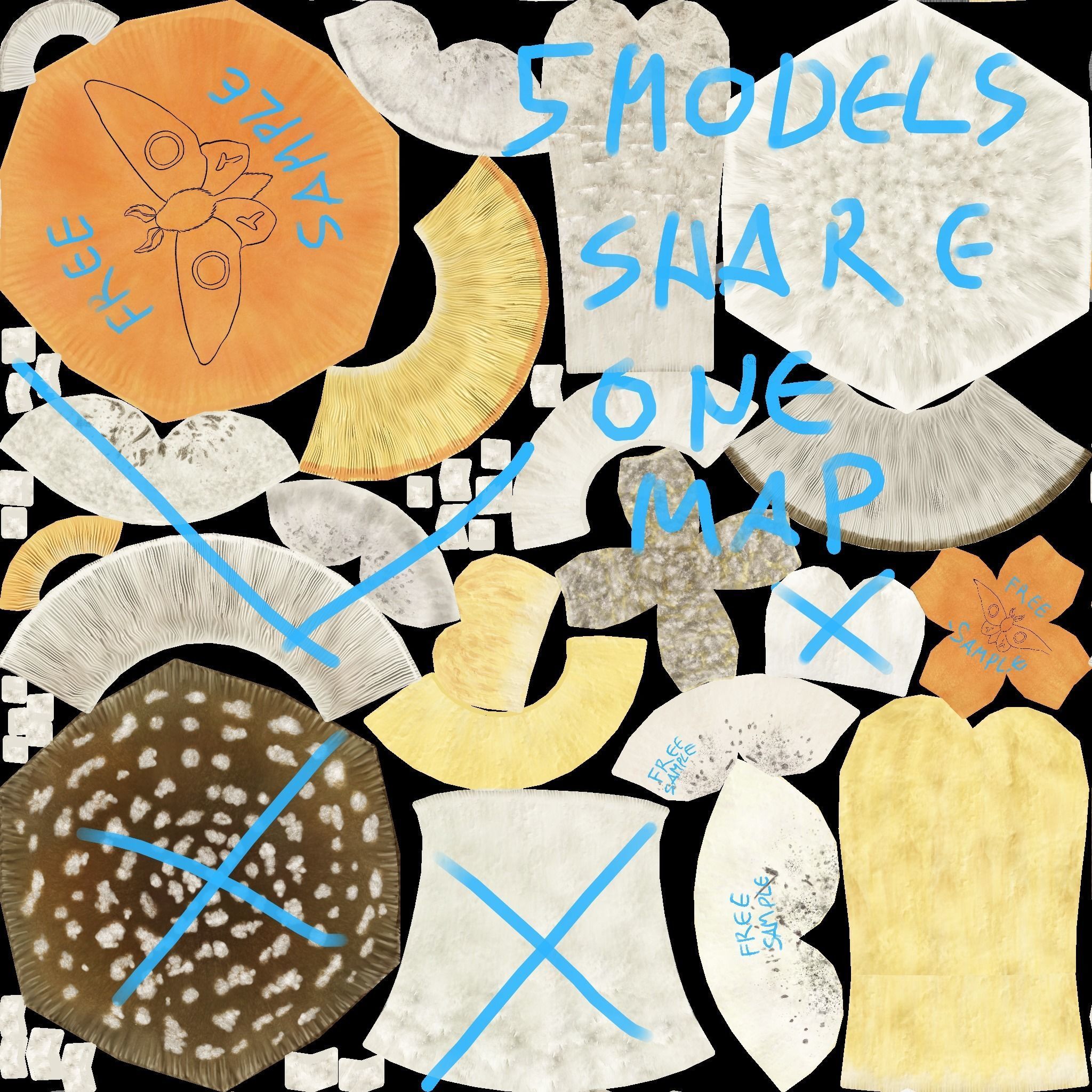 Amanita pack free sample Free low-poly 3D model_2