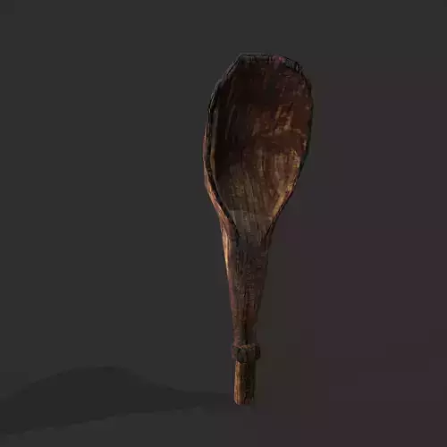  Medieval Dark Spoon  Free low-poly 3D model