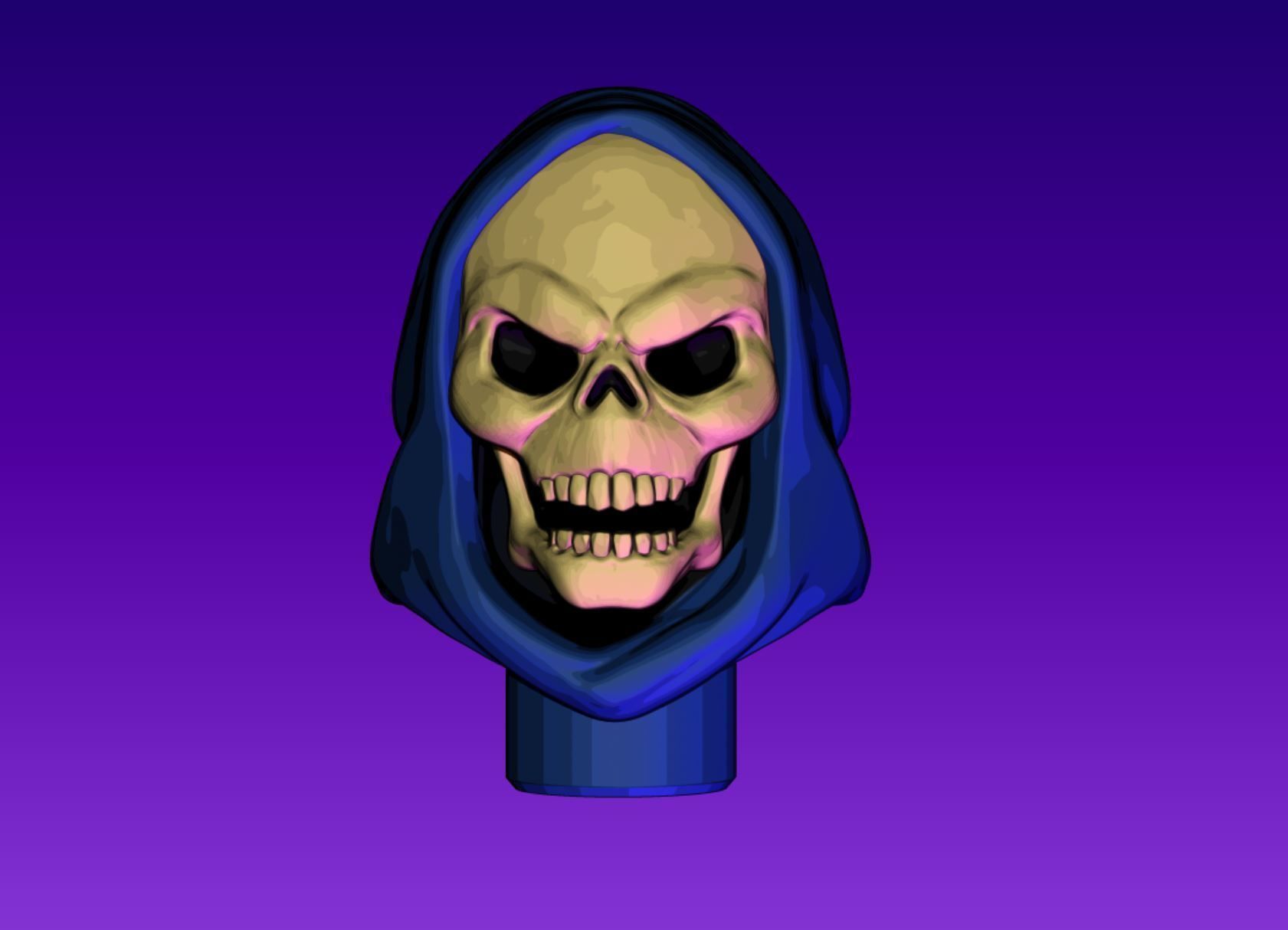 Skeletor  Head Master Of The Universe for Vintage Model 3D print model_3