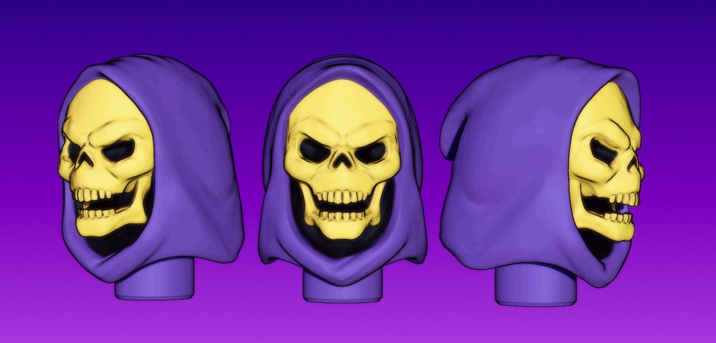 Skeletor  Head Master Of The Universe for Vintage Model 3D print model_2