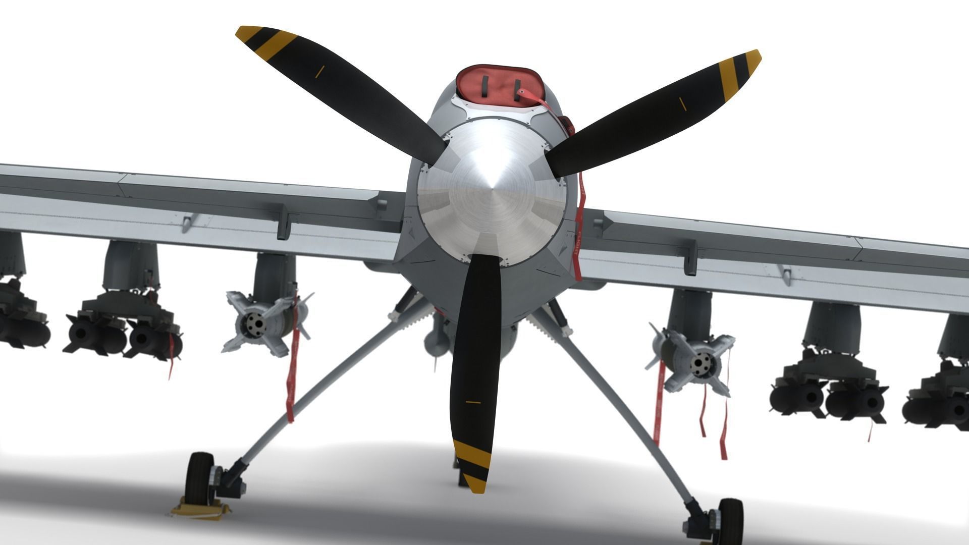 Generic Military Aircraft UAV Drone 3D model_3