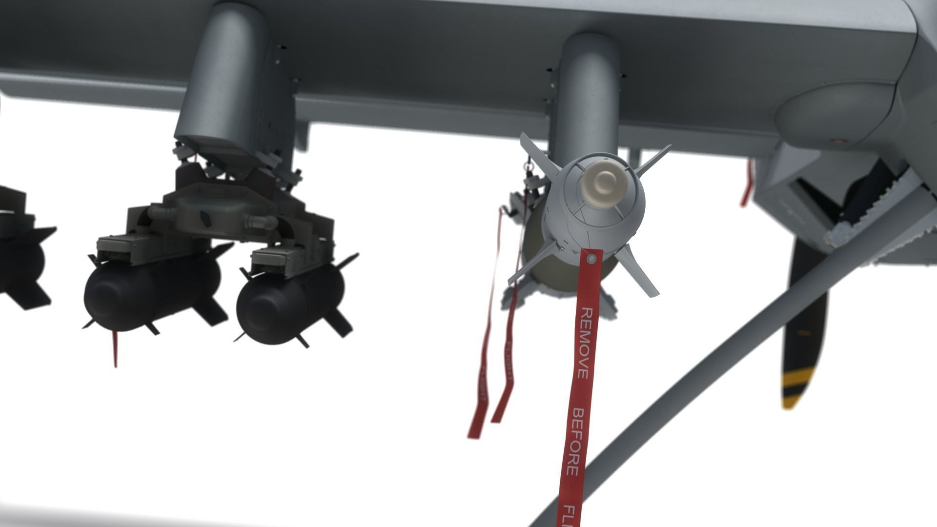 Generic Military Aircraft UAV Drone 3D model_5