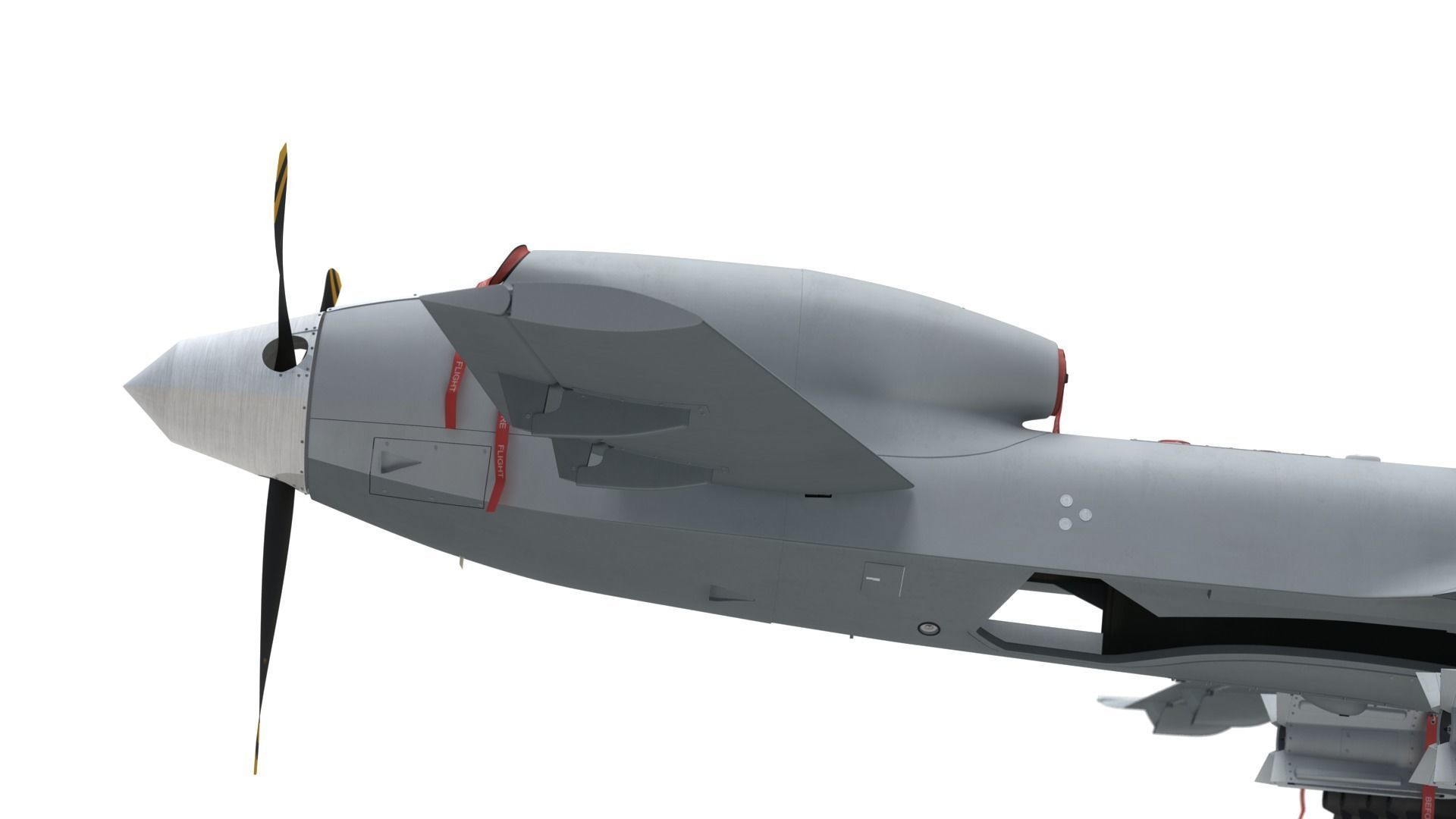 Generic Military Aircraft UAV Drone 3D model_1