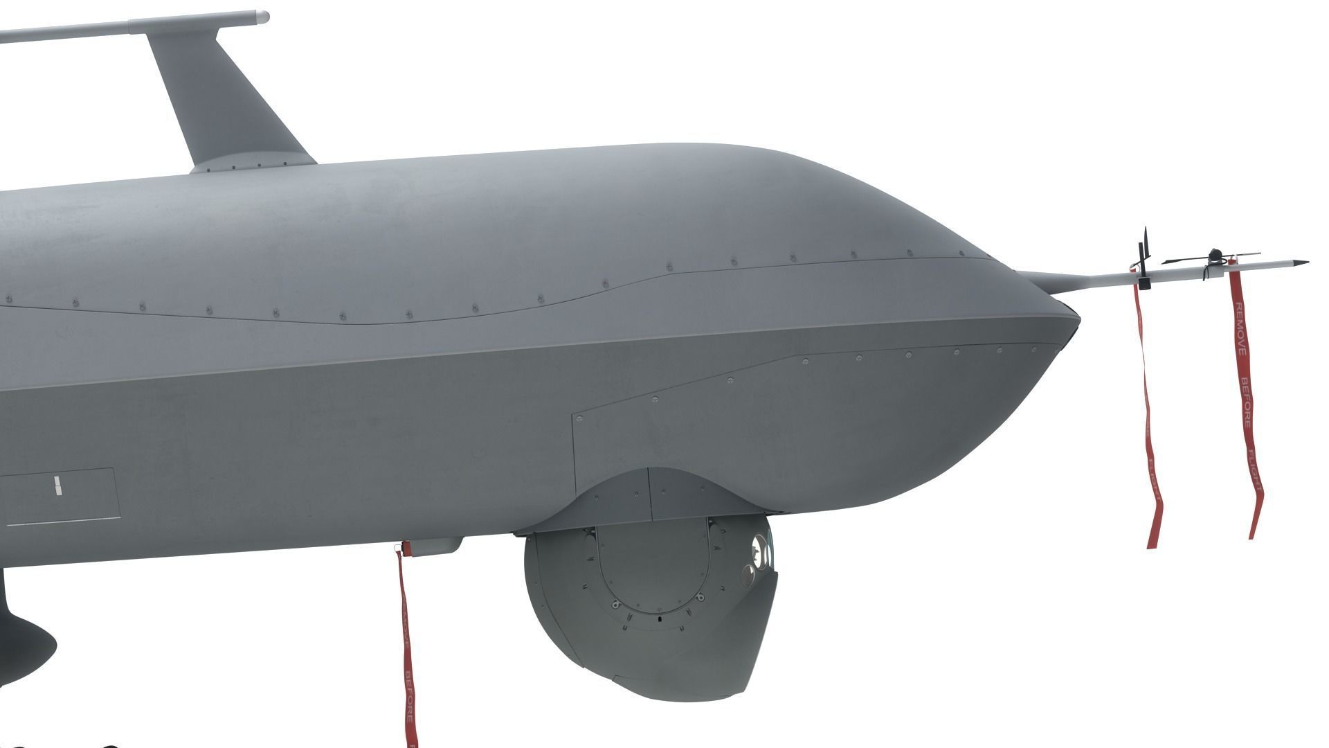 Generic Military Aircraft UAV Drone 3D model_6