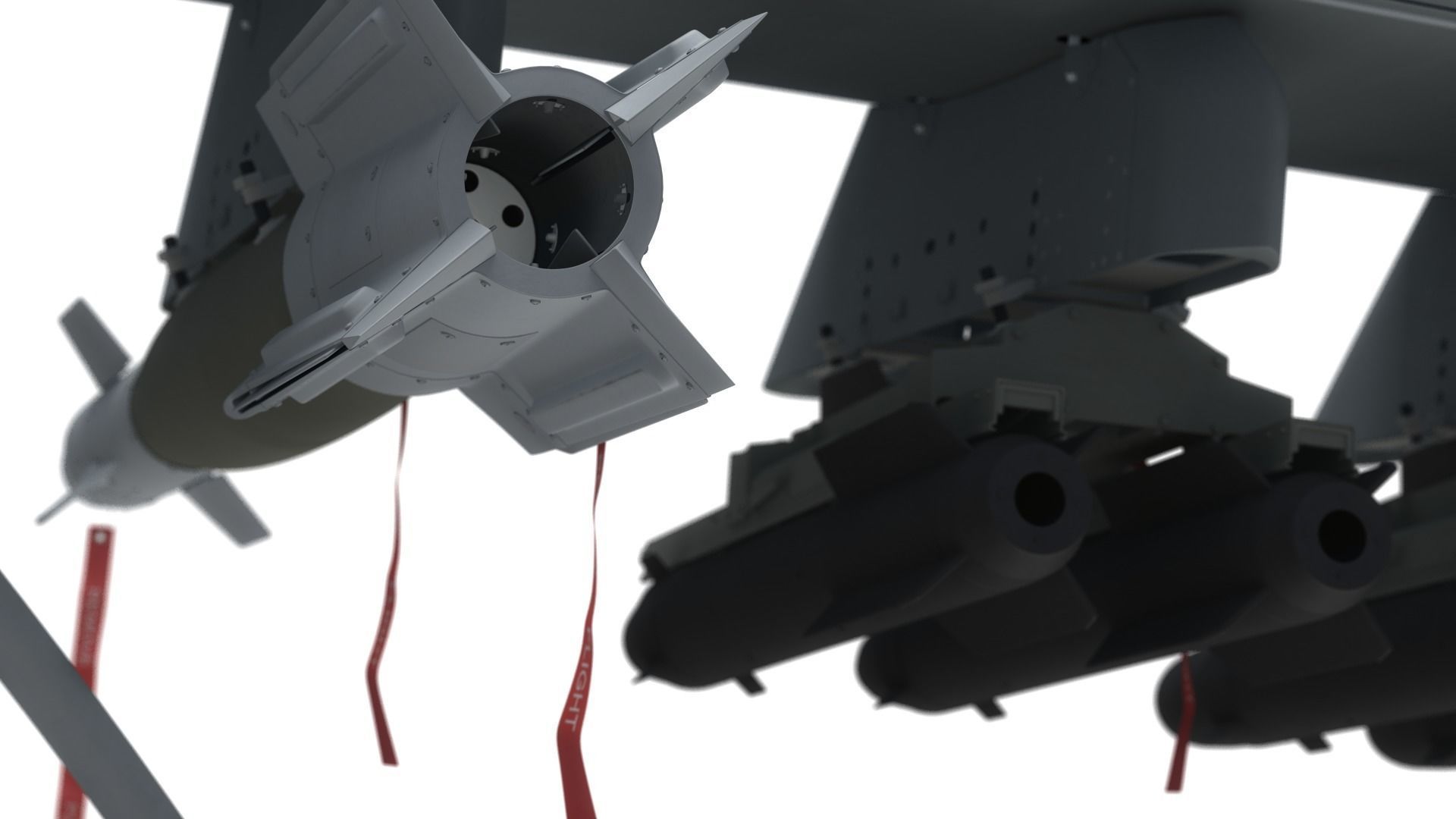 Generic Military Aircraft UAV Drone 3D model_7