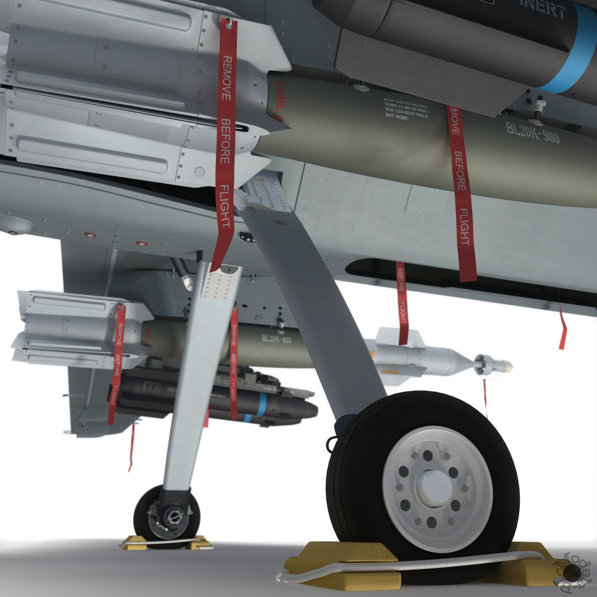 Generic Military Aircraft UAV Drone 3D model_11