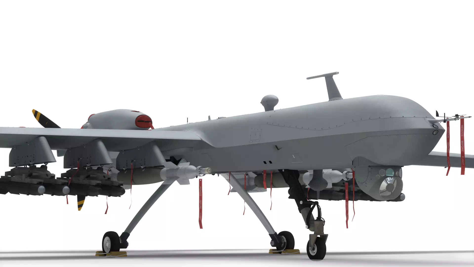 Generic Military Aircraft UAV Drone 3D model_0