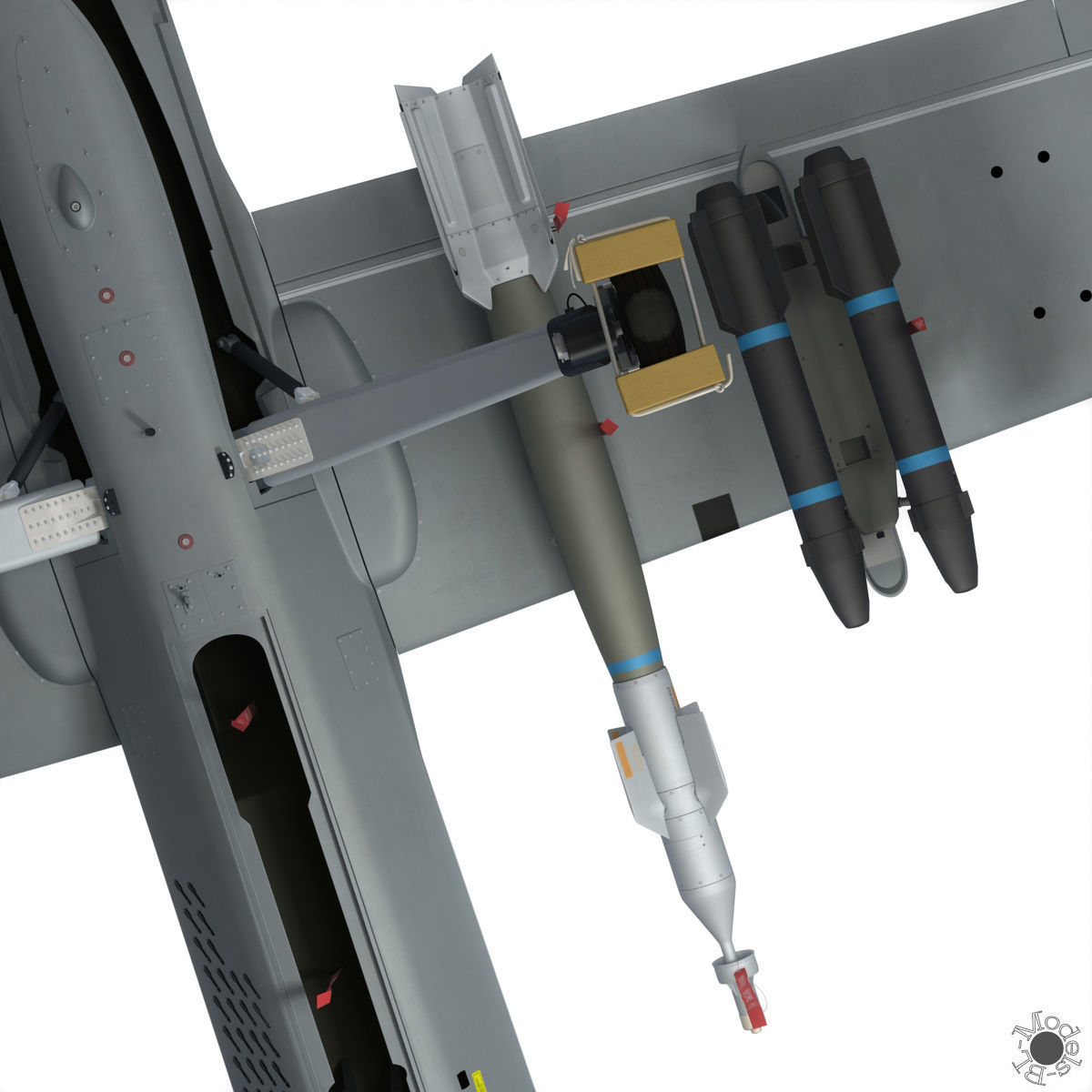 Generic Military Aircraft UAV Drone 3D model_14