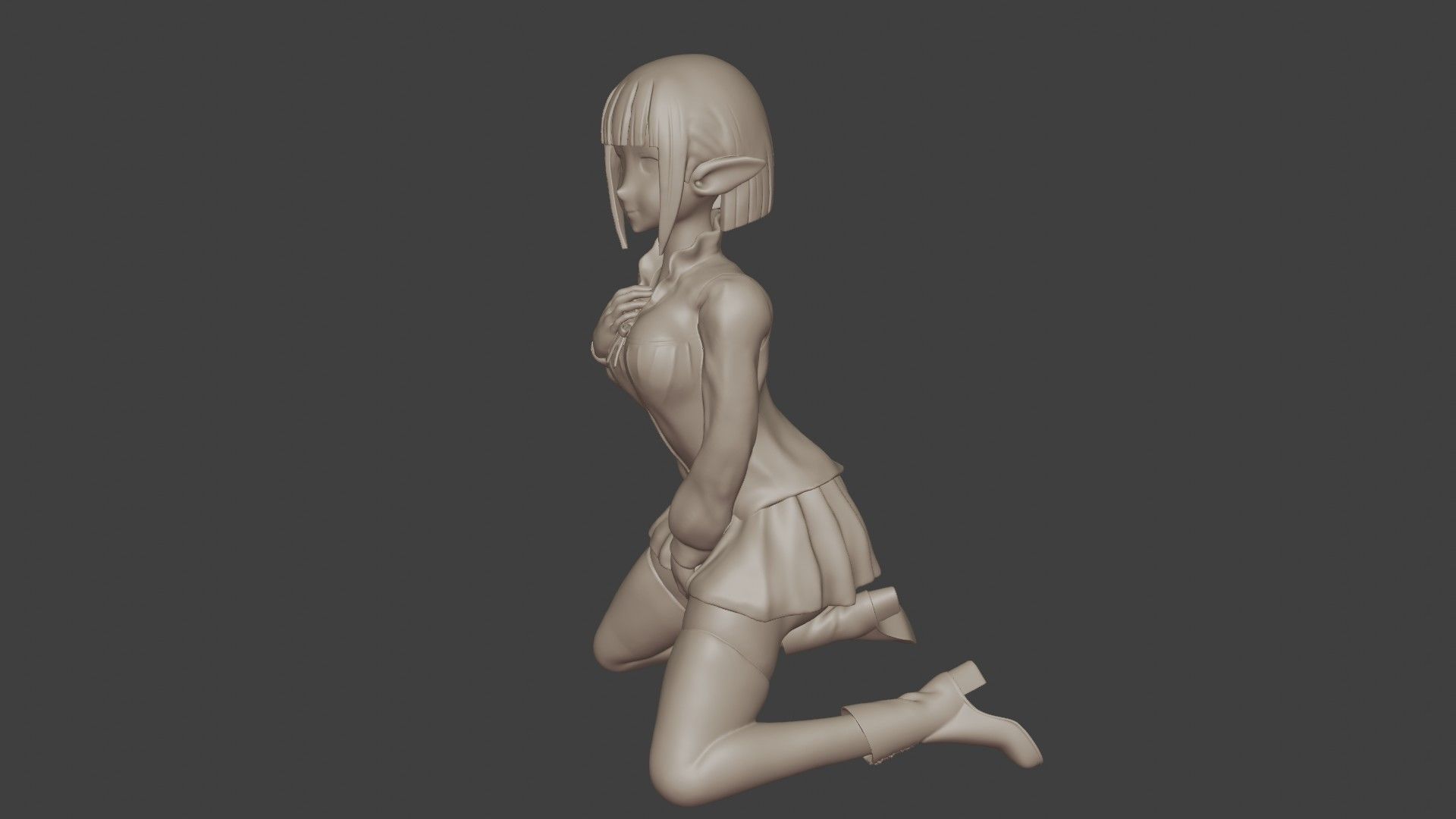 Eina Tulle Figurine 3D print model_4