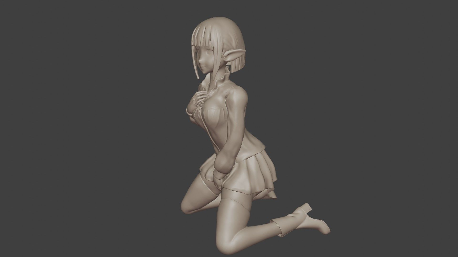 Eina Tulle Figurine 3D print model_3
