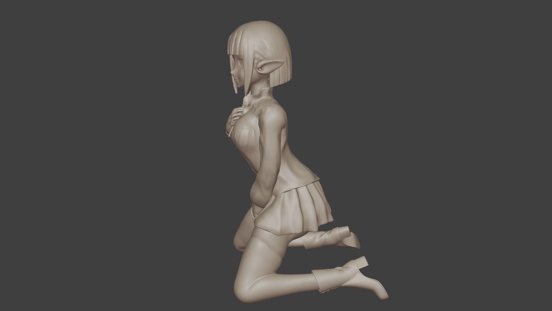 Eina Tulle Figurine 3D print model_5