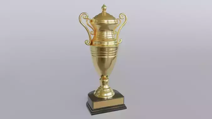 Trophy 3D model golden 3D model