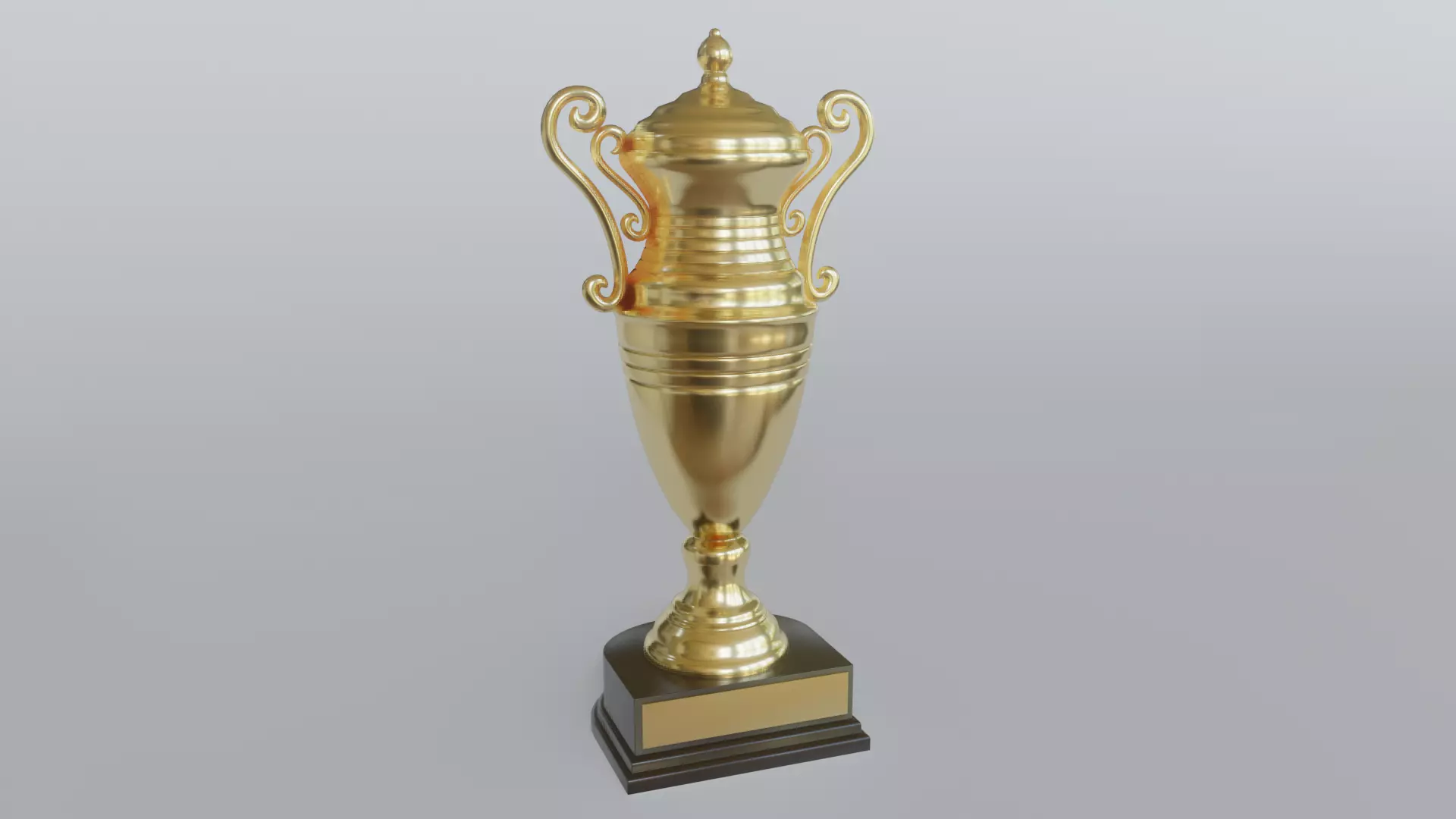 Trophy 3D model golden 3D model_0