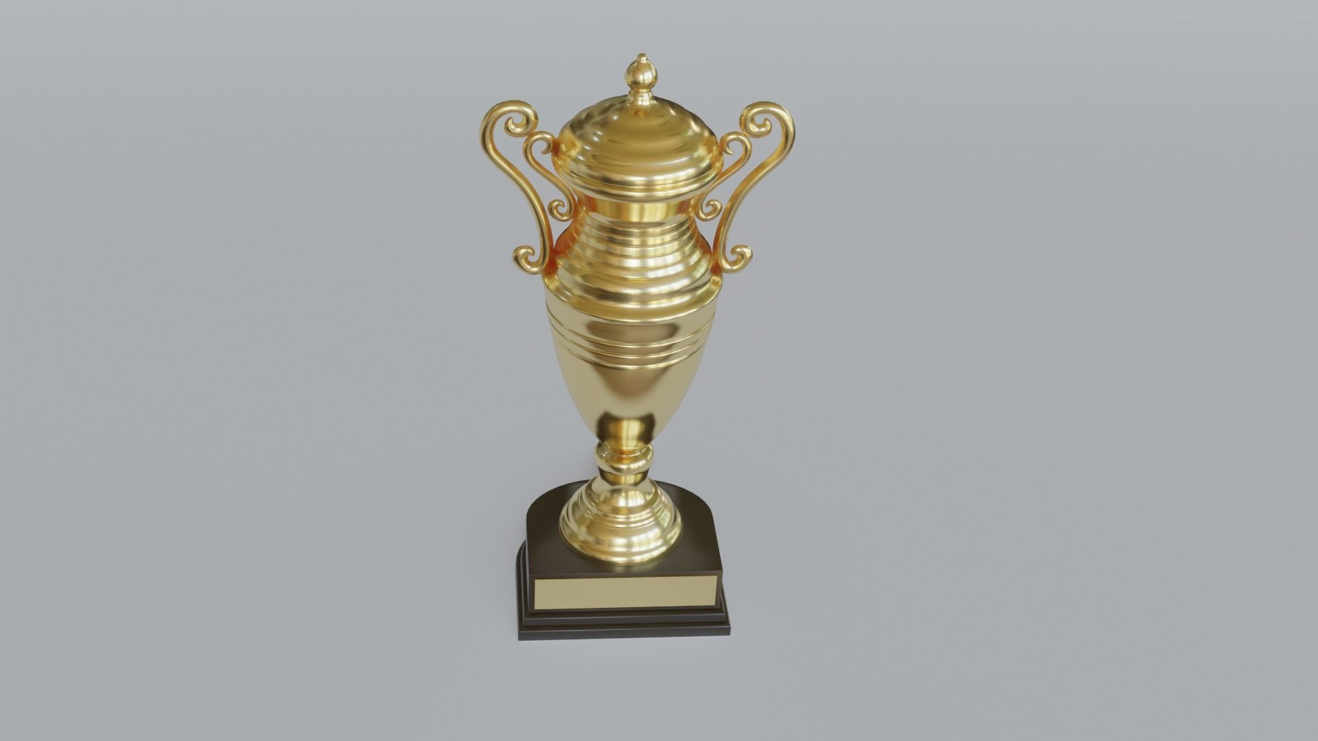Trophy 3D model golden 3D model_2