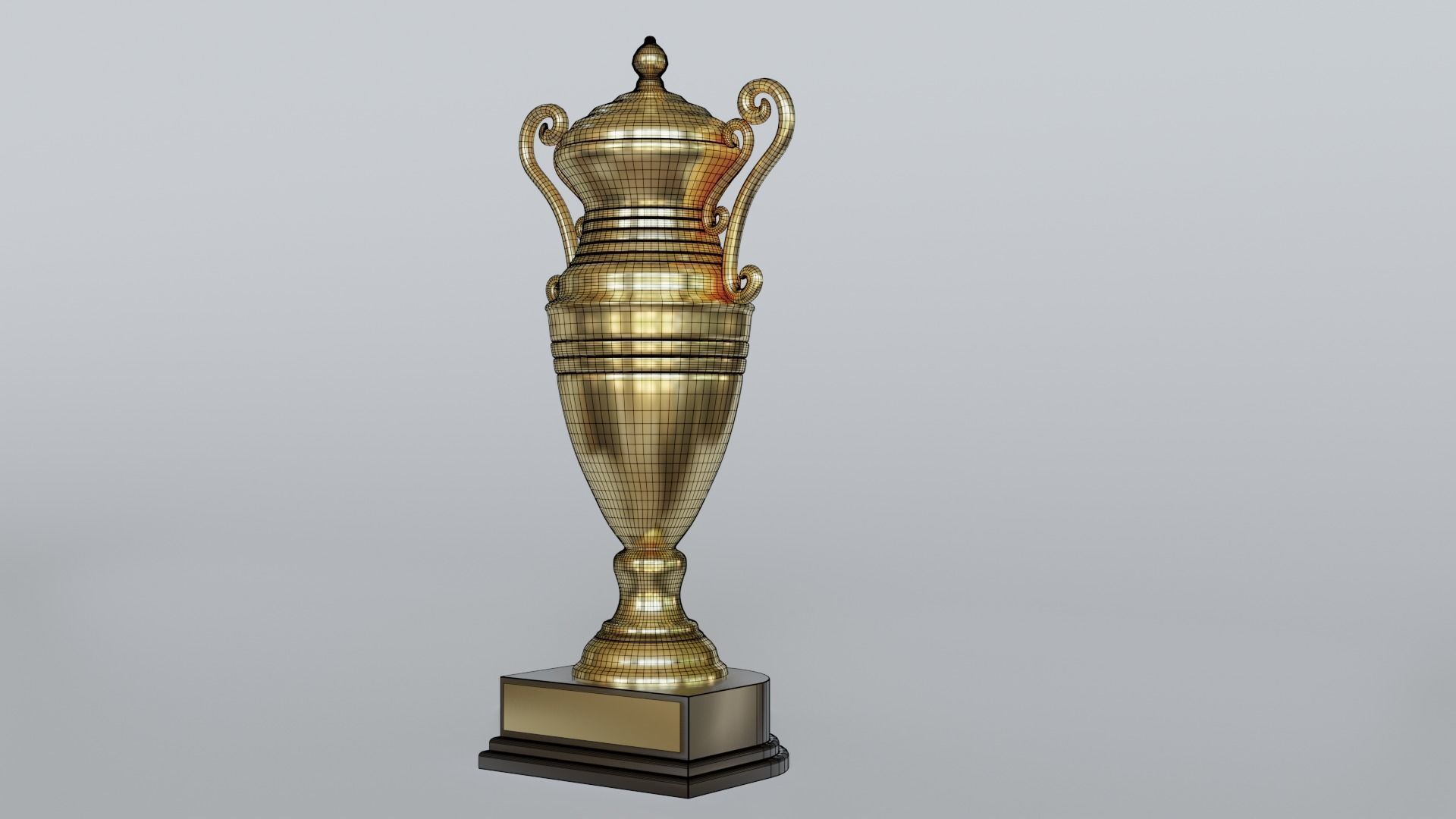 Trophy 3D model golden 3D model_5