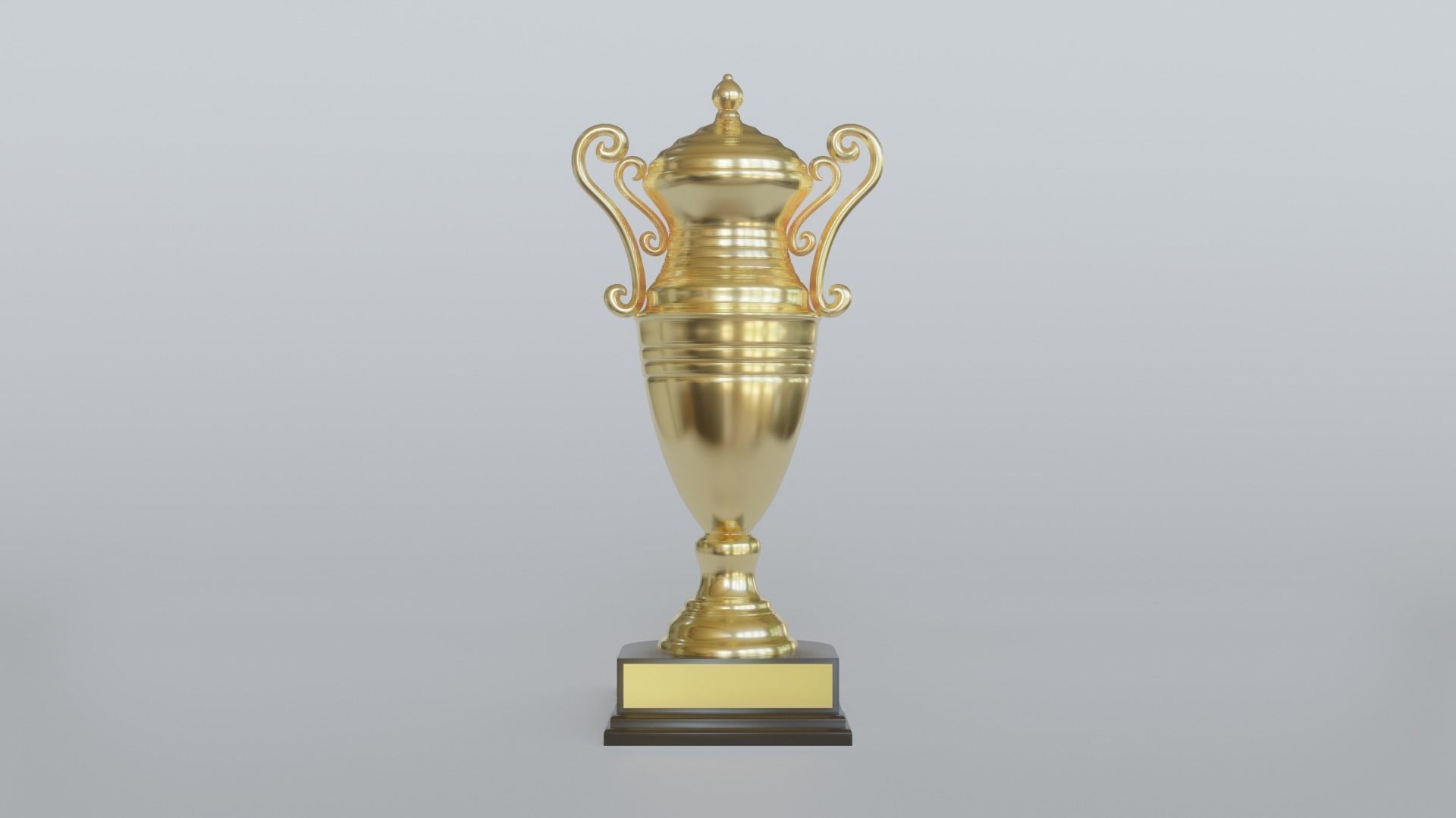 Trophy 3D model golden 3D model_1