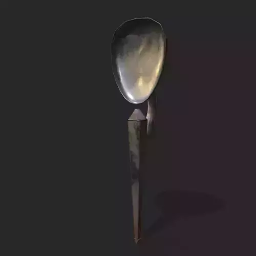 Medieval Metal Spoon Low-poly 3D model