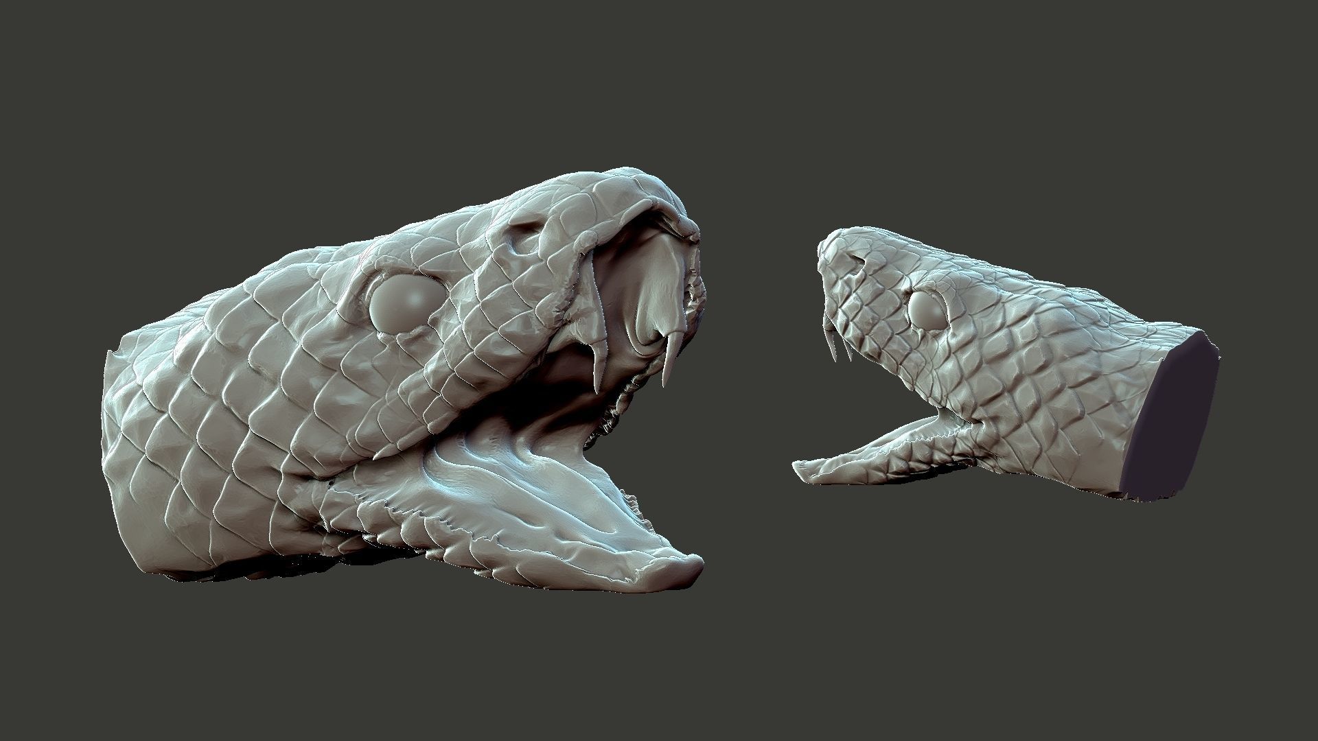 snake head 3D print model_1