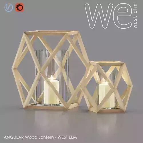 ANGULAR Wood Lanterns