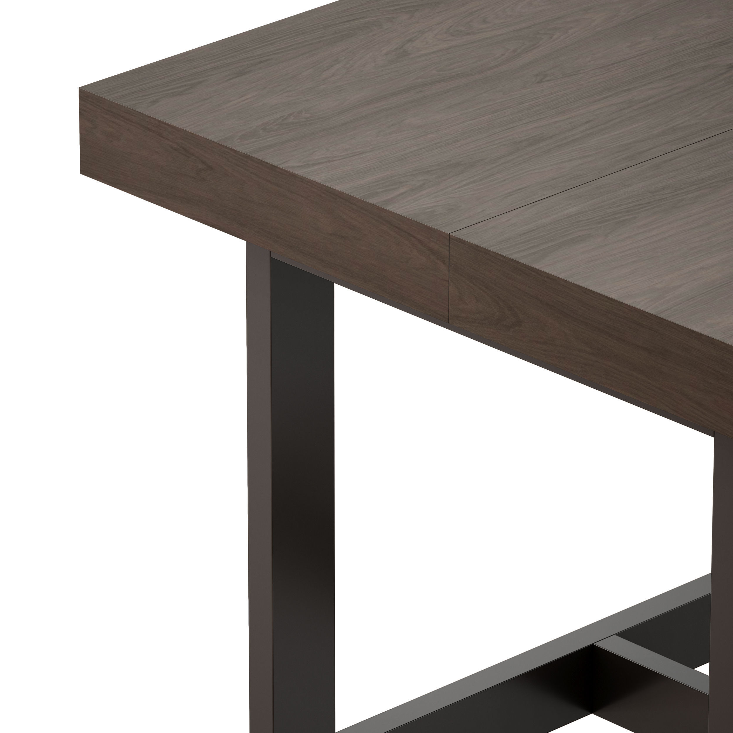 Archive Square Extension Dining Table Crate and Barrel Low-poly 3D model_9