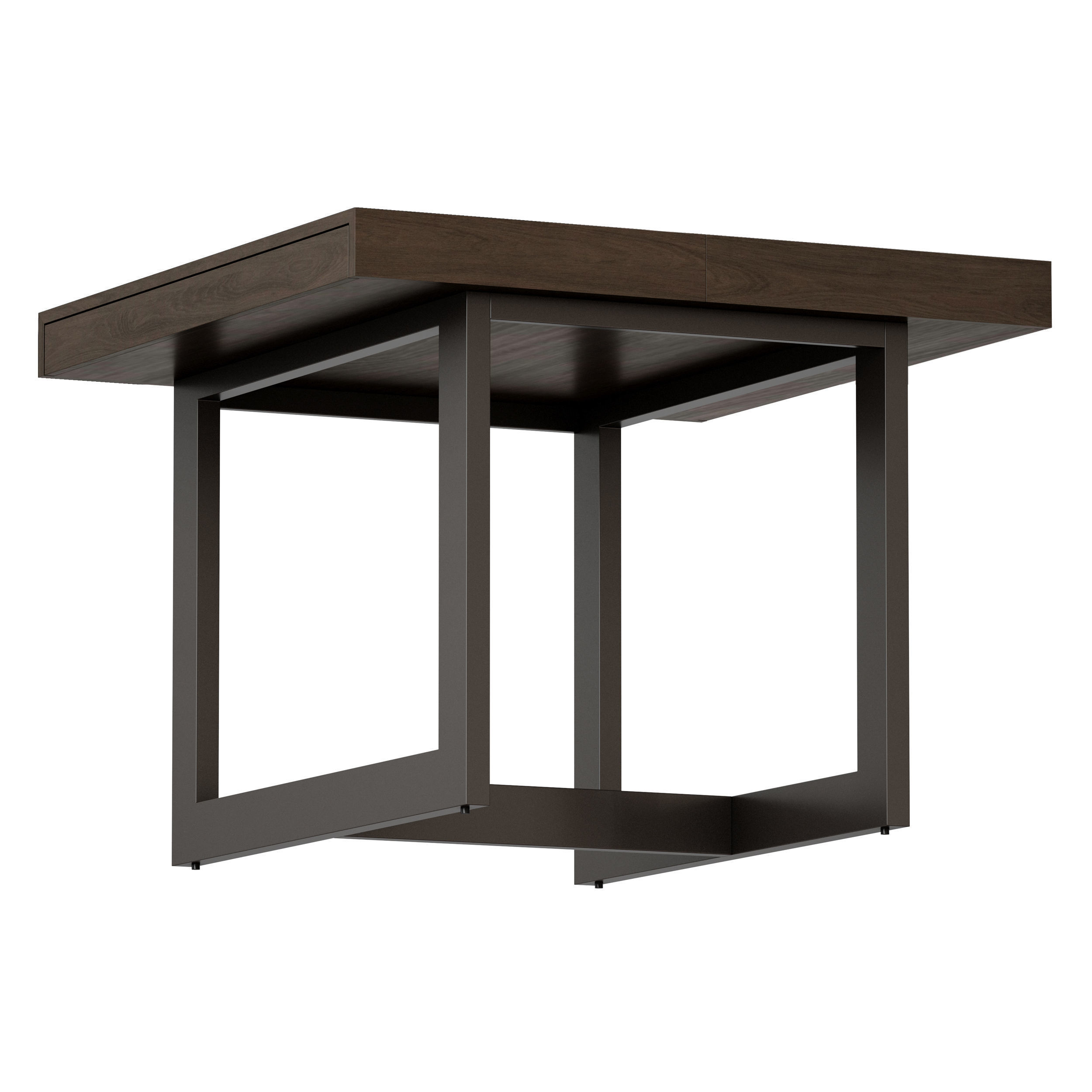 Archive Square Extension Dining Table Crate and Barrel Low-poly 3D model_2