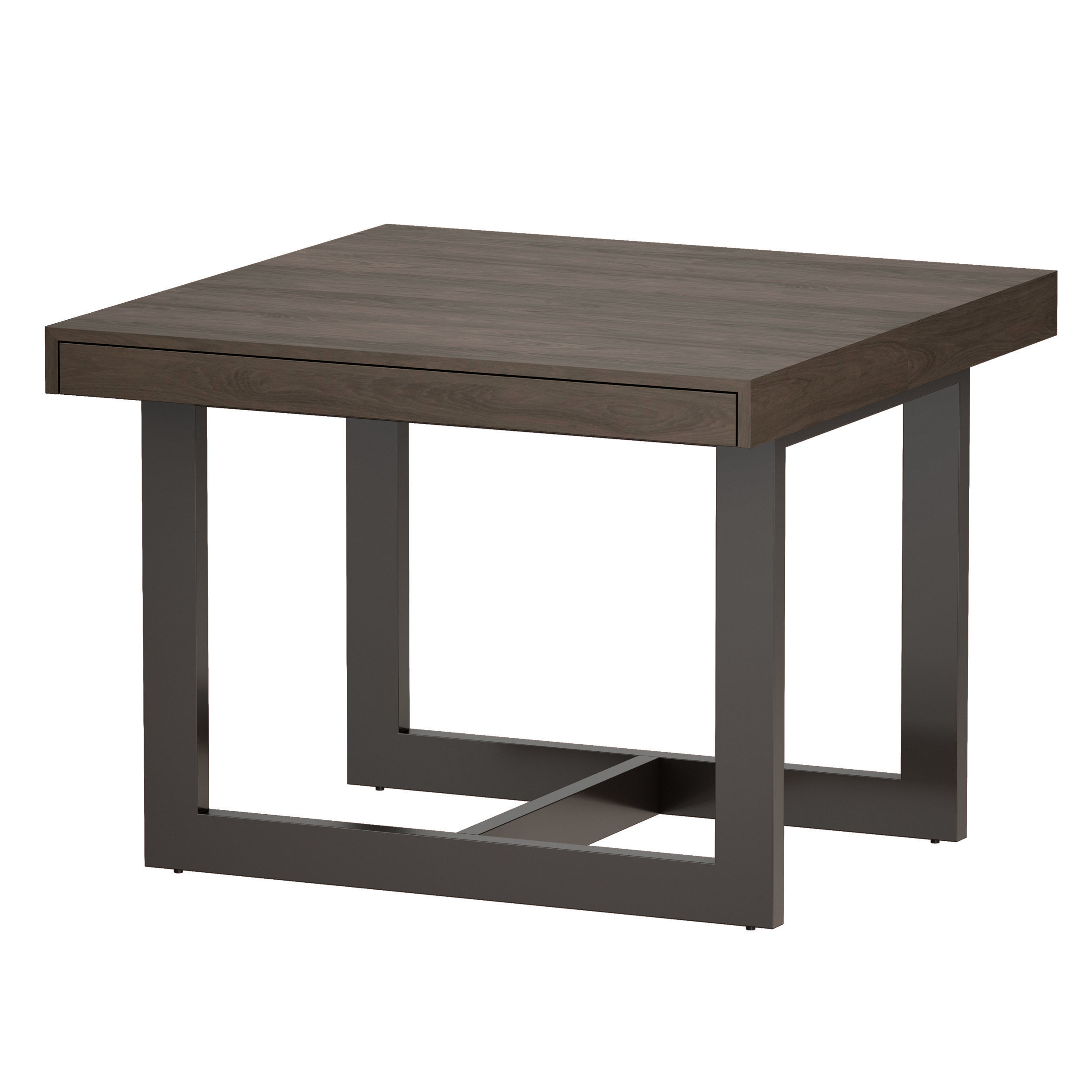 Archive Square Extension Dining Table Crate and Barrel Low-poly 3D model_4