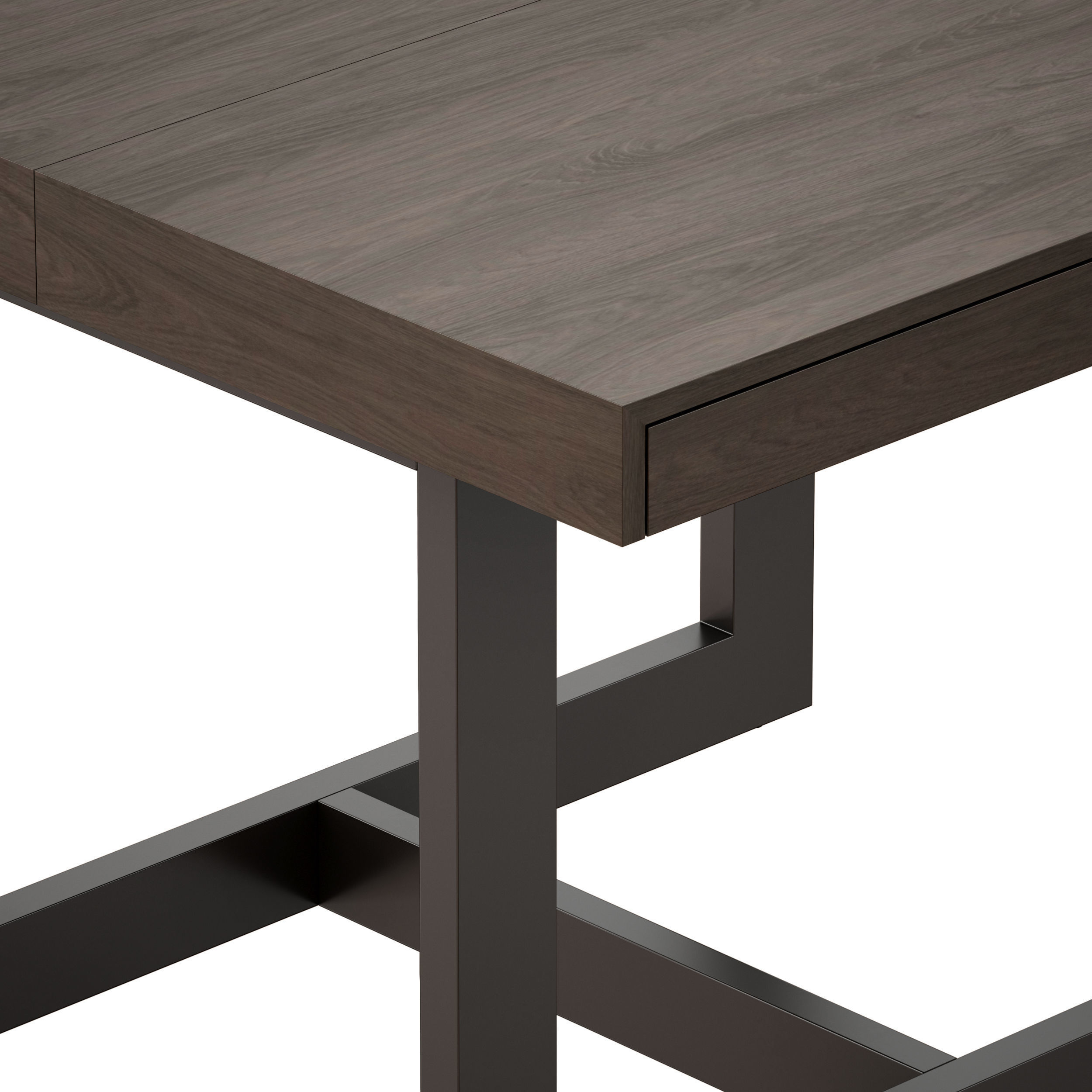 Archive Square Extension Dining Table Crate and Barrel Low-poly 3D model_8