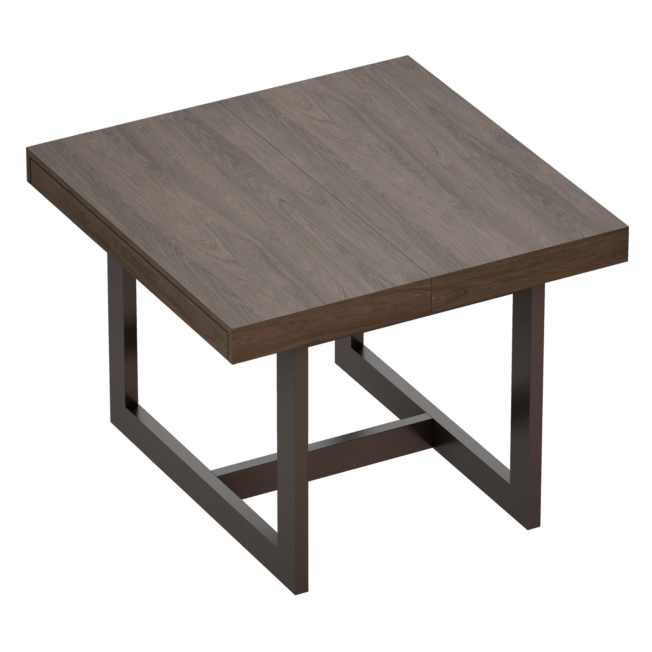 Archive Square Extension Dining Table Crate and Barrel Low-poly 3D model_3