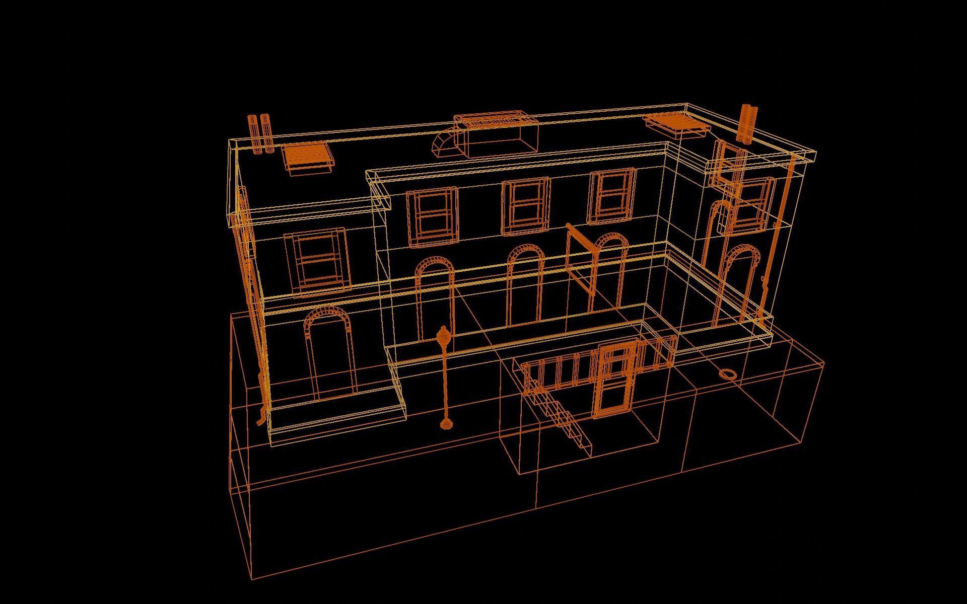 The Simpsons  cartoon House Low-poly 3D model_6