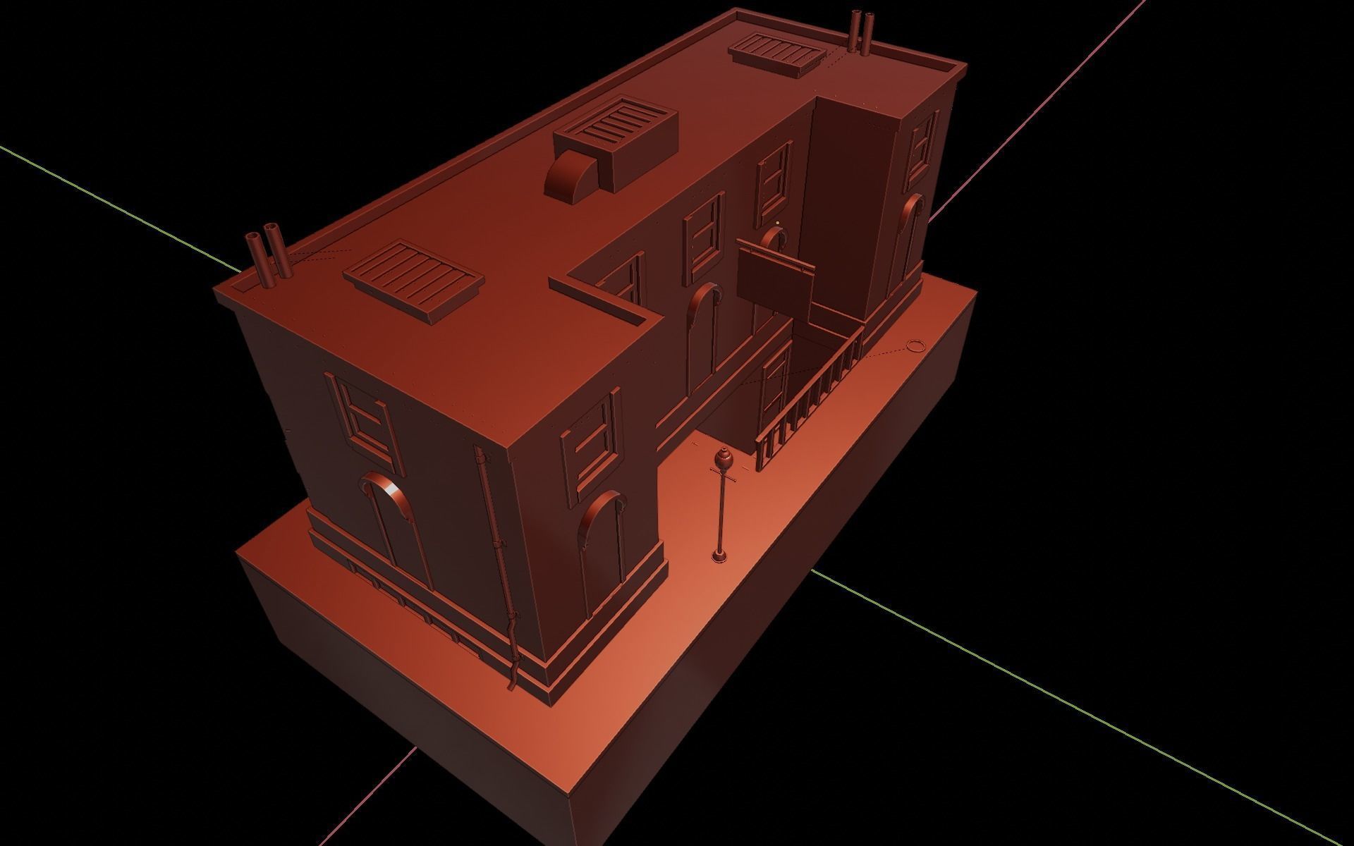 The Simpsons  cartoon House Low-poly 3D model_4