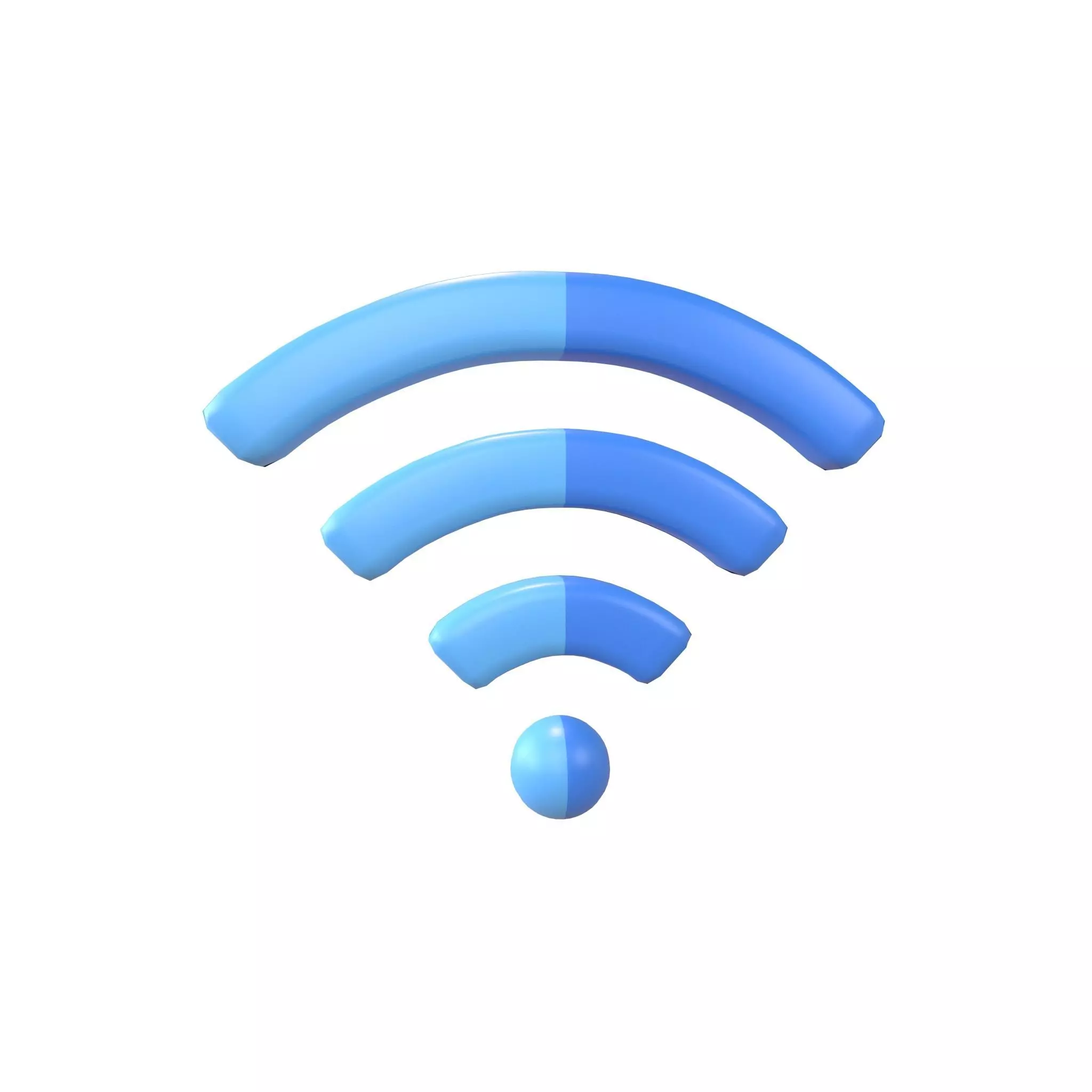 Wifi Symbol v3 001 Low-poly 3D model_0