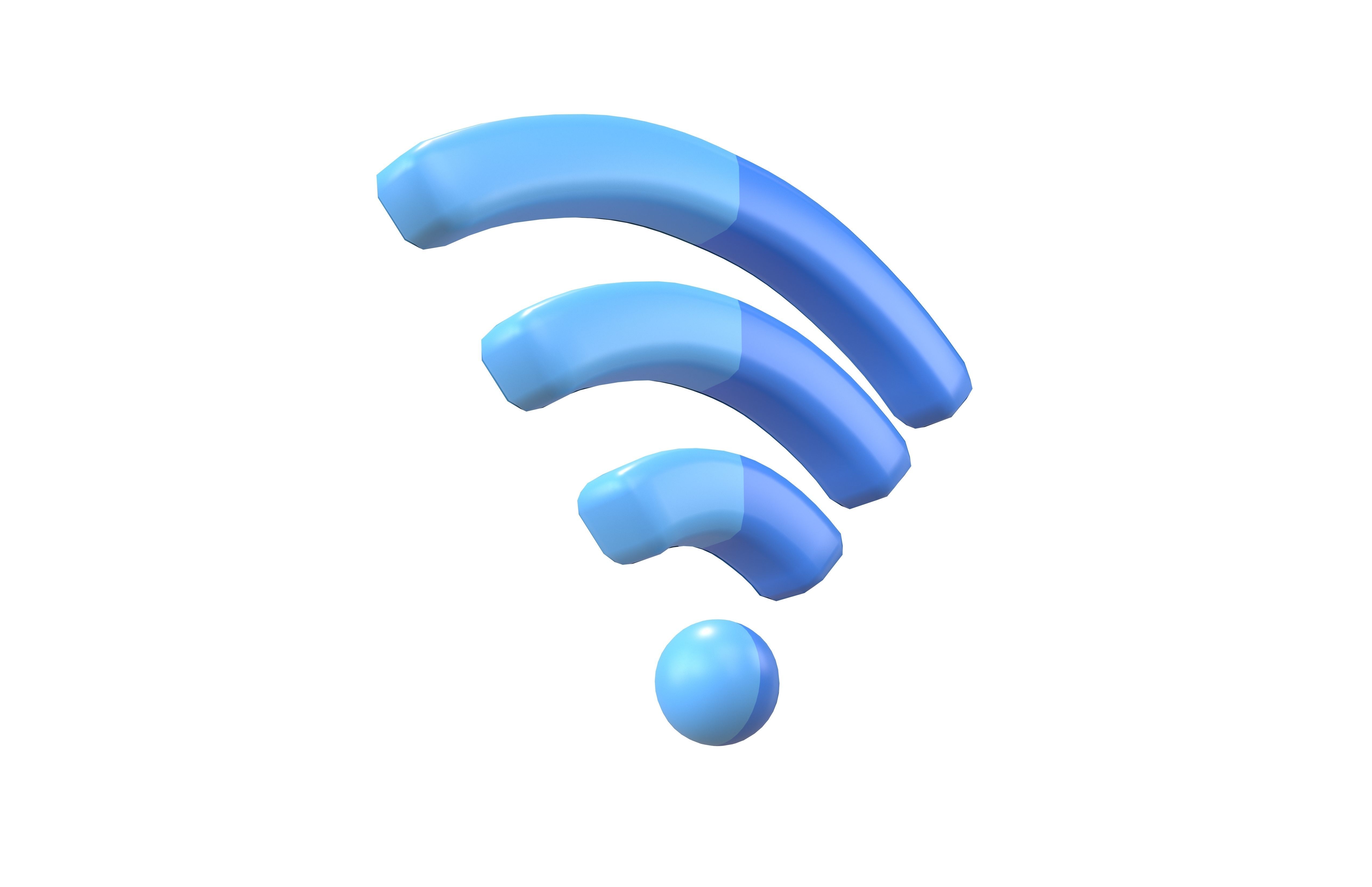 Wifi Symbol v3 001 Low-poly 3D model_3