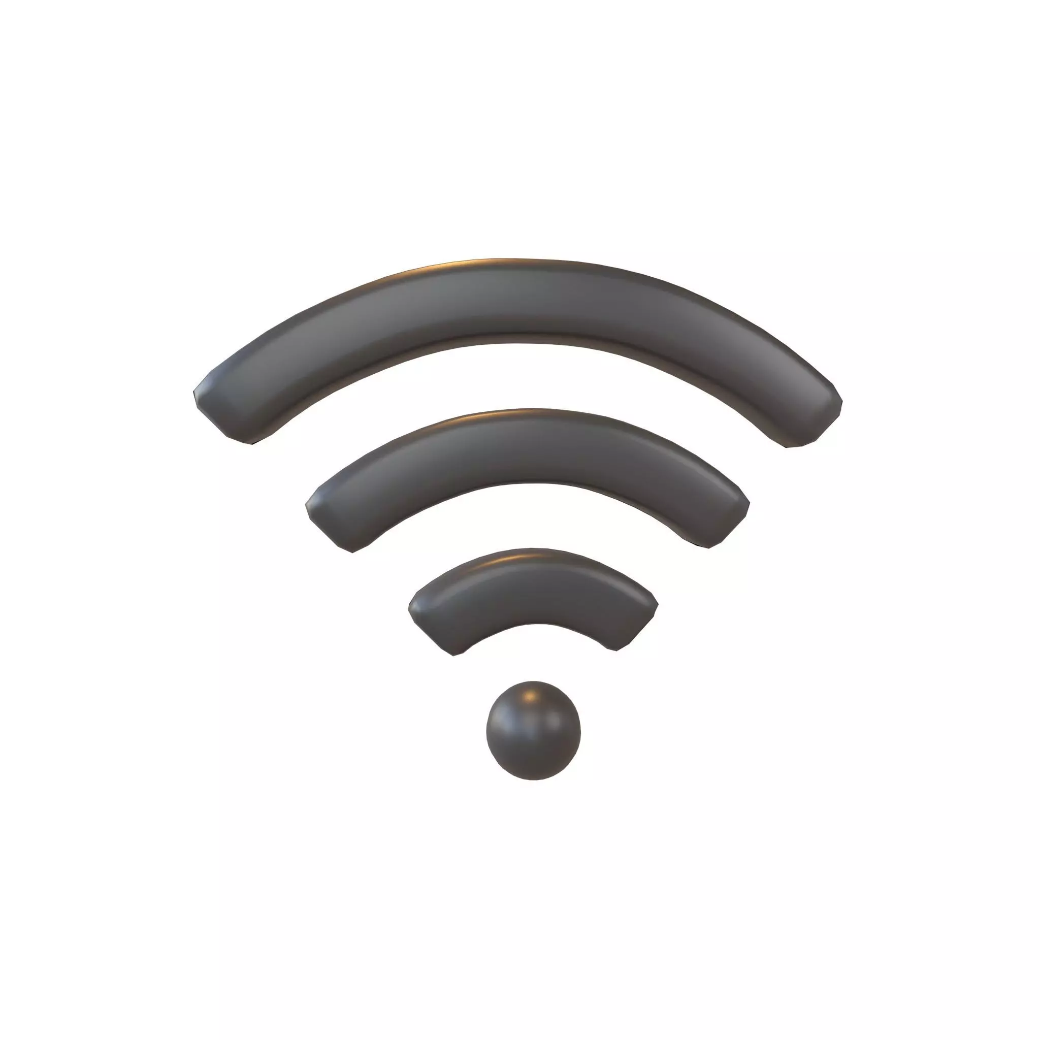 Wifi Symbol v3 006 Low-poly 3D model_0