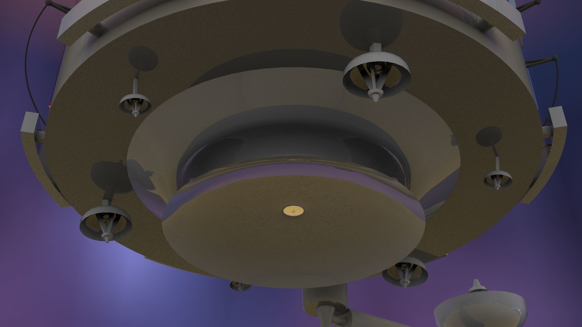 Satellite Low-Poly space station Free low-poly 3D model_7