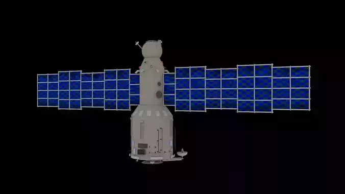 Satellite Low-Poly space station