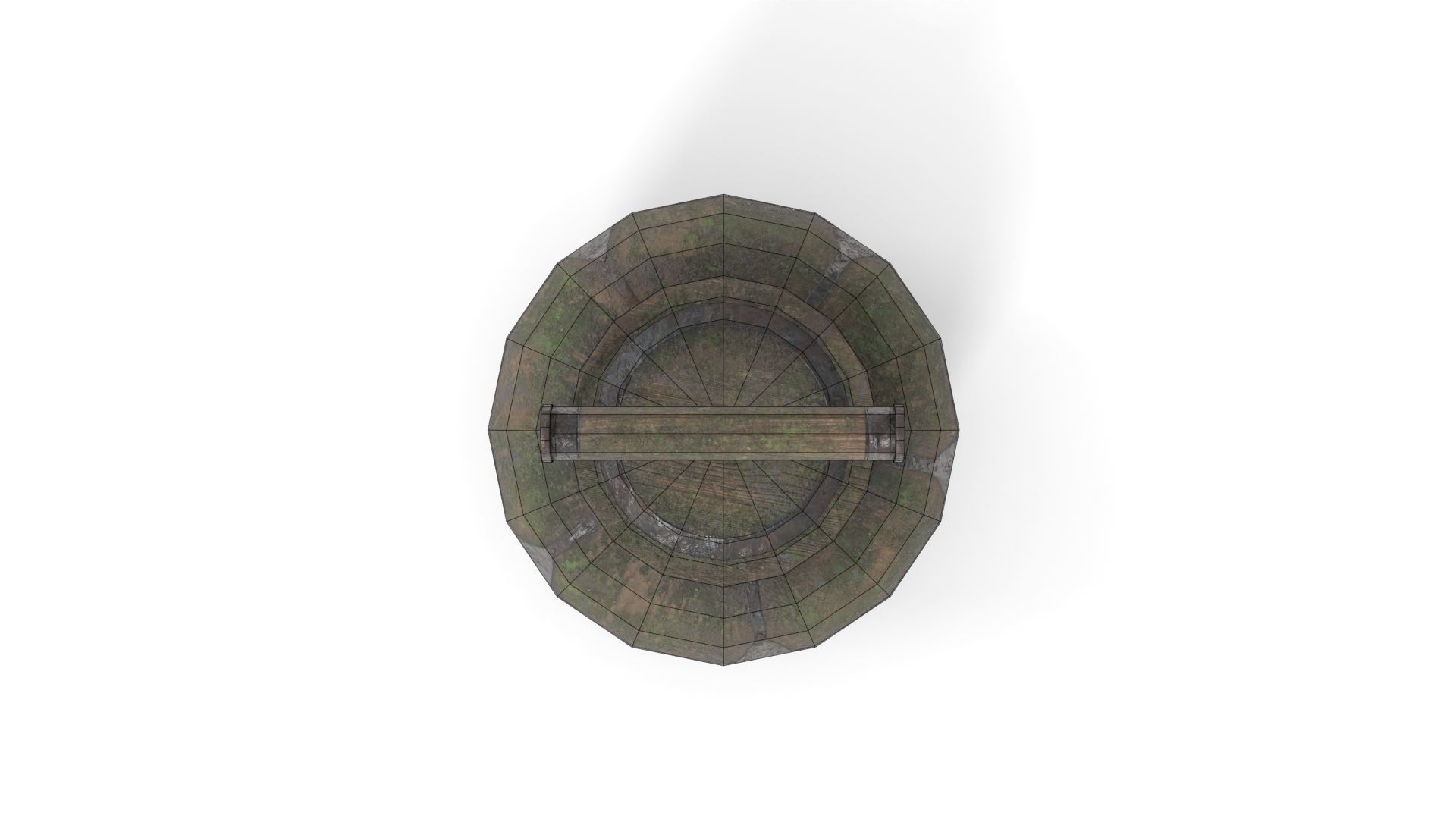 Old Bucket for Liquids Low-poly 3D model_14