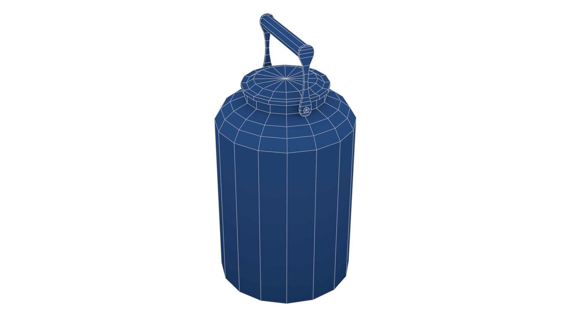 Old Bucket for Liquids Low-poly 3D model_25