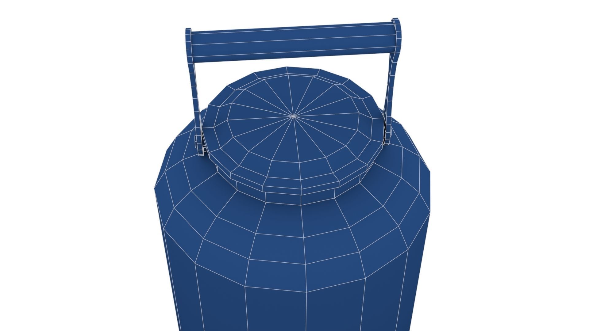 Old Bucket for Liquids Low-poly 3D model_29