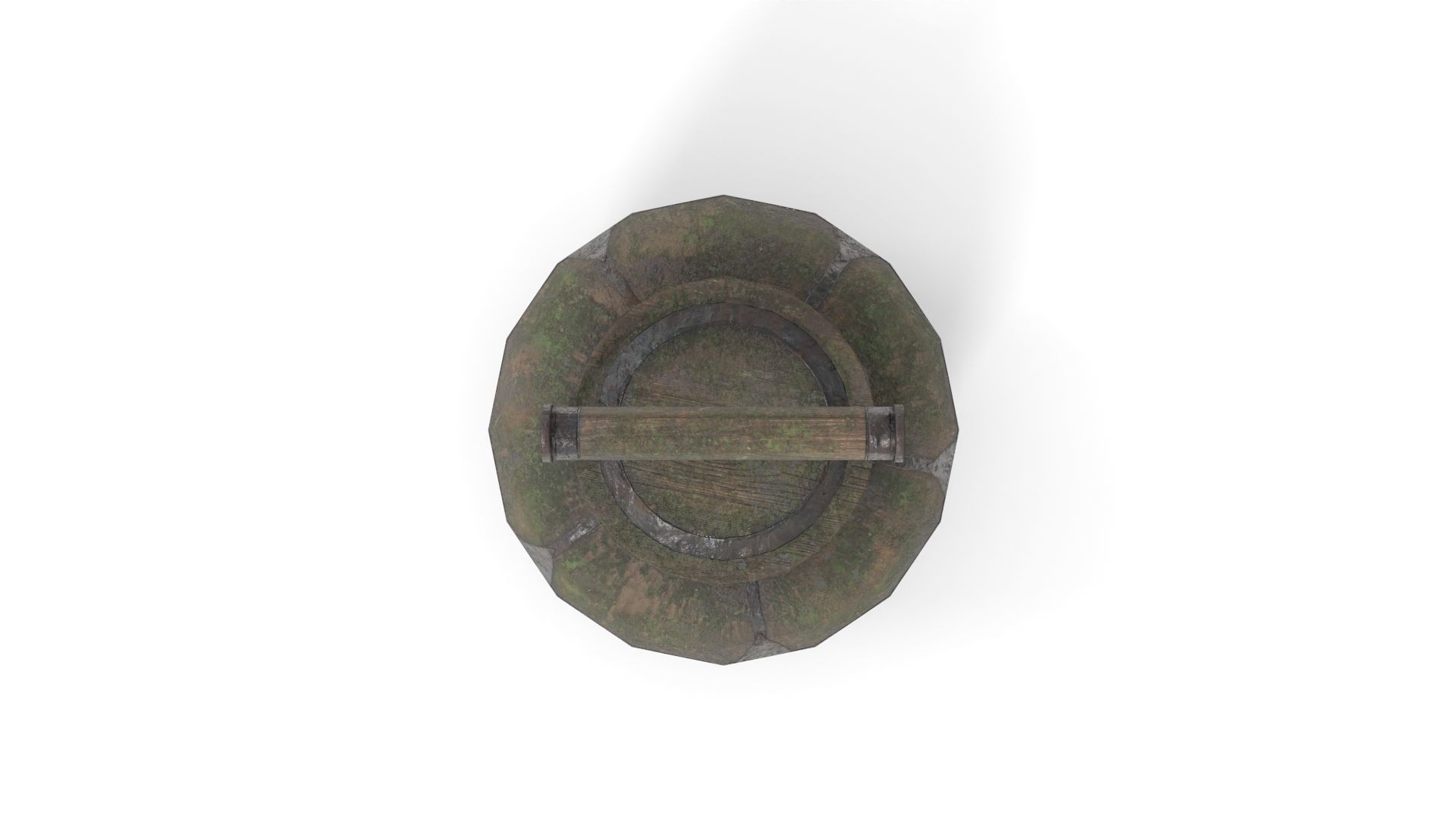 Old Bucket for Liquids Low-poly 3D model_4