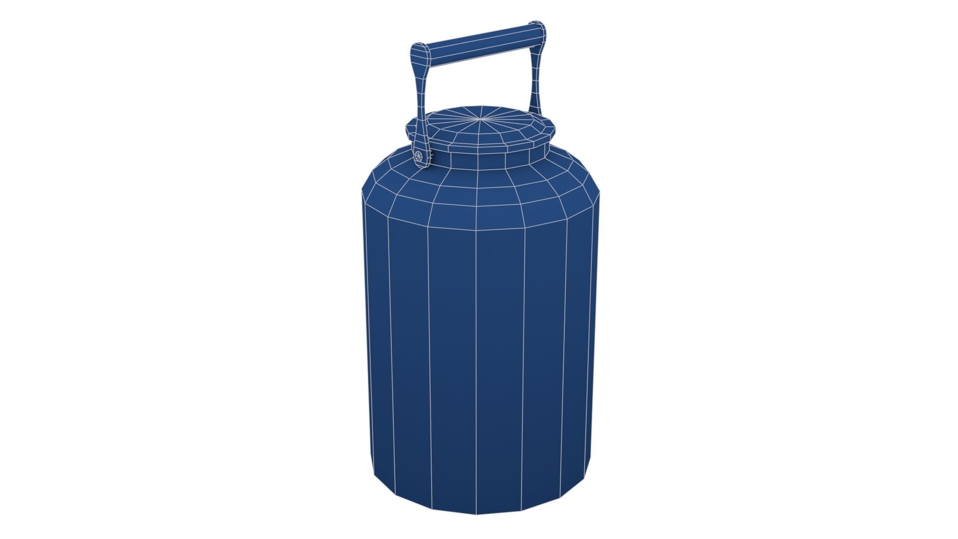 Old Bucket for Liquids Low-poly 3D model_20