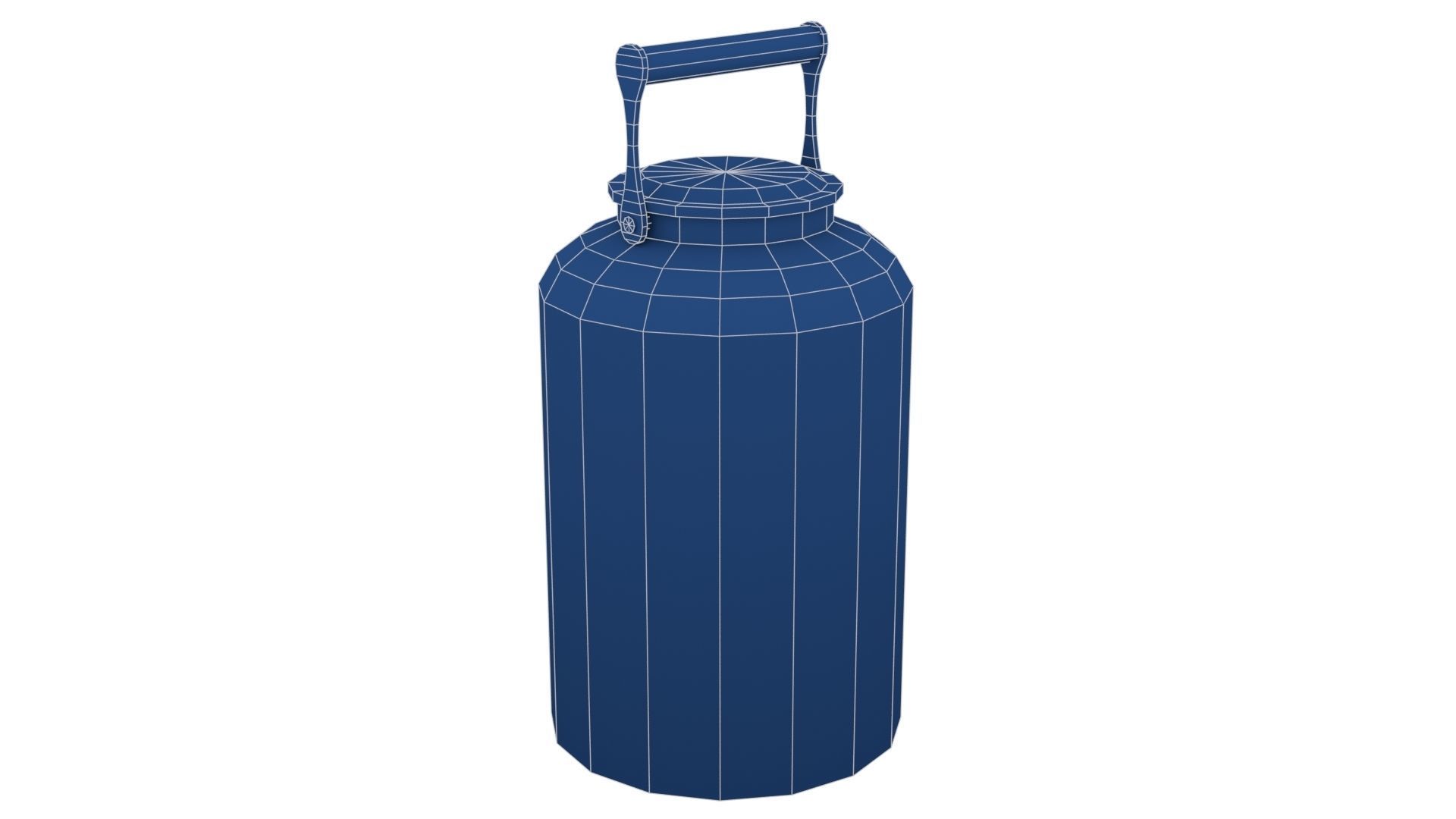 Old Bucket for Liquids Low-poly 3D model_26