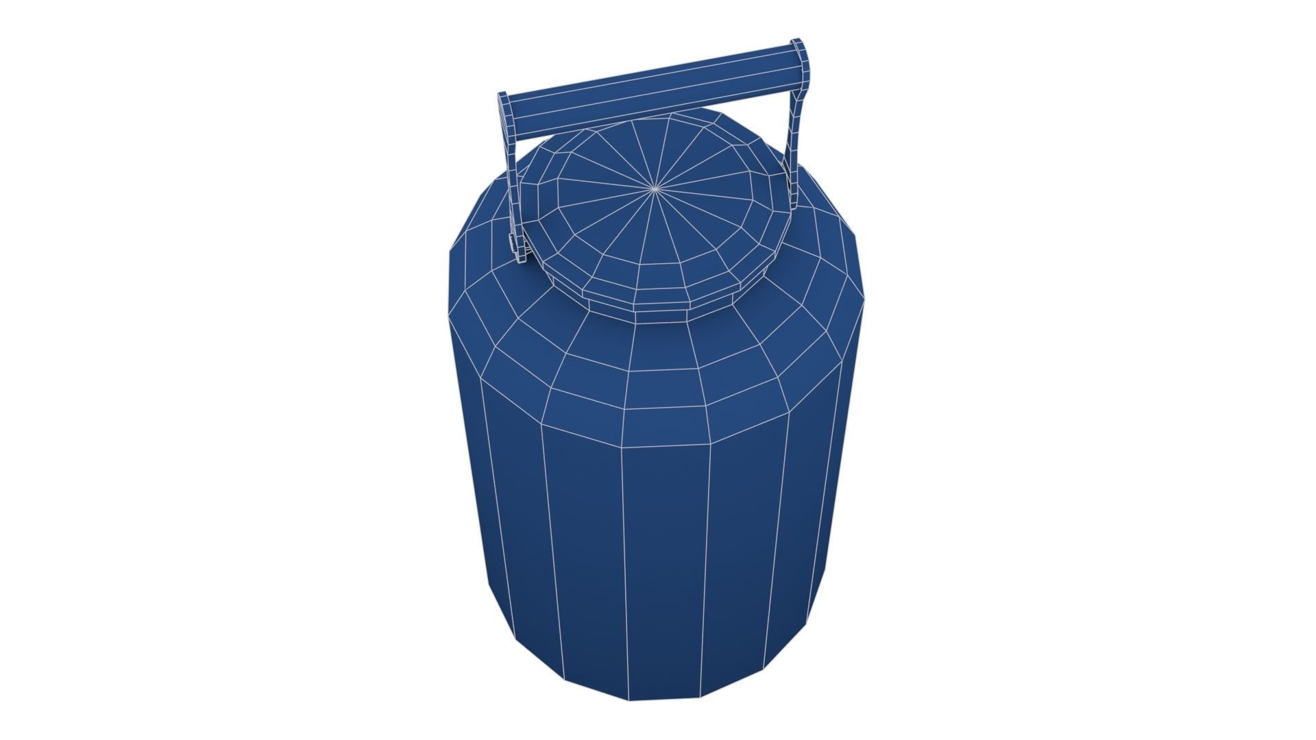 Old Bucket for Liquids Low-poly 3D model_22