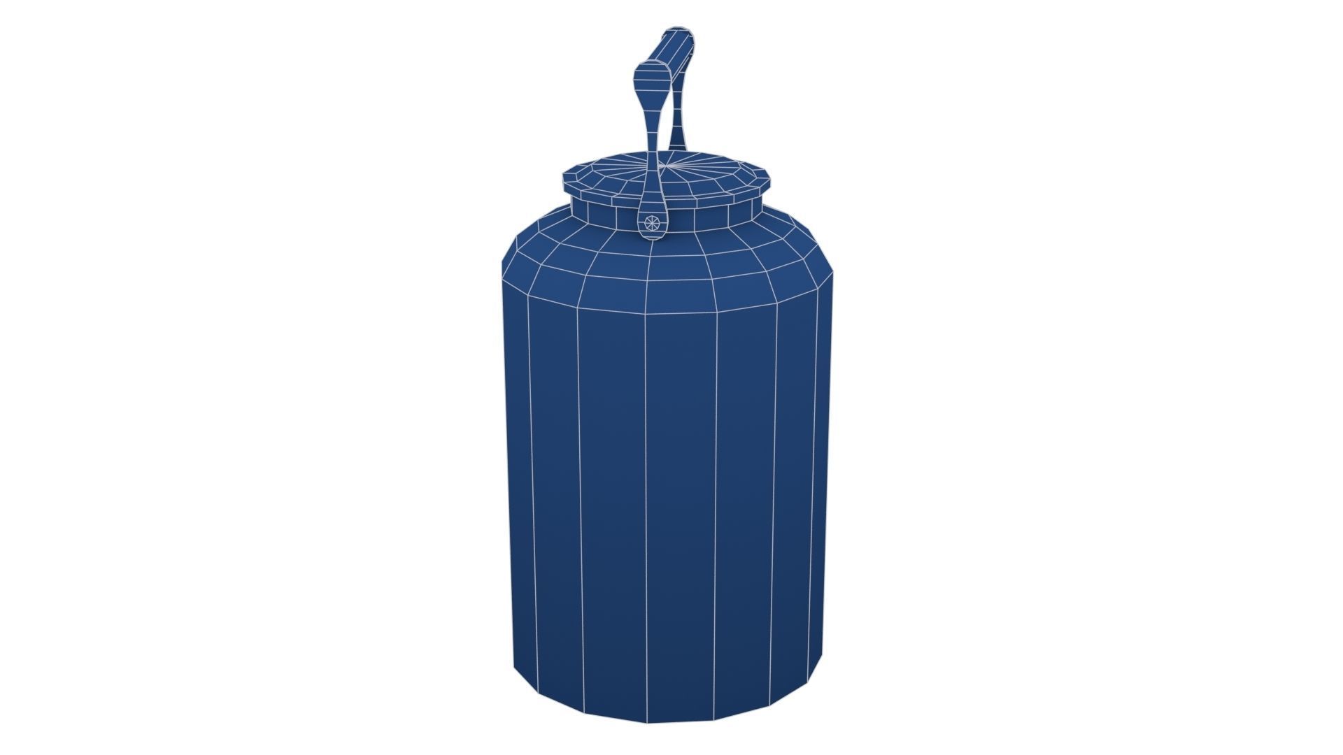Old Bucket for Liquids Low-poly 3D model_23