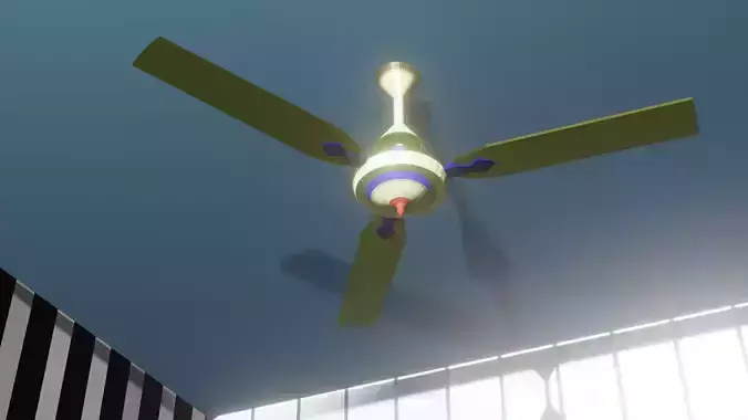 Roof Fan Low-poly 3D model